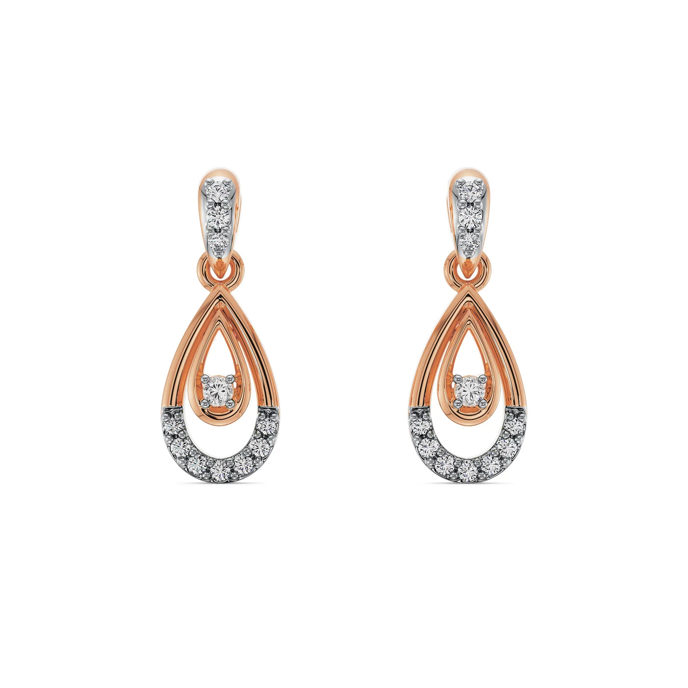 Glamorous Lab Grown Diamond Dangle Earrings 9KT
