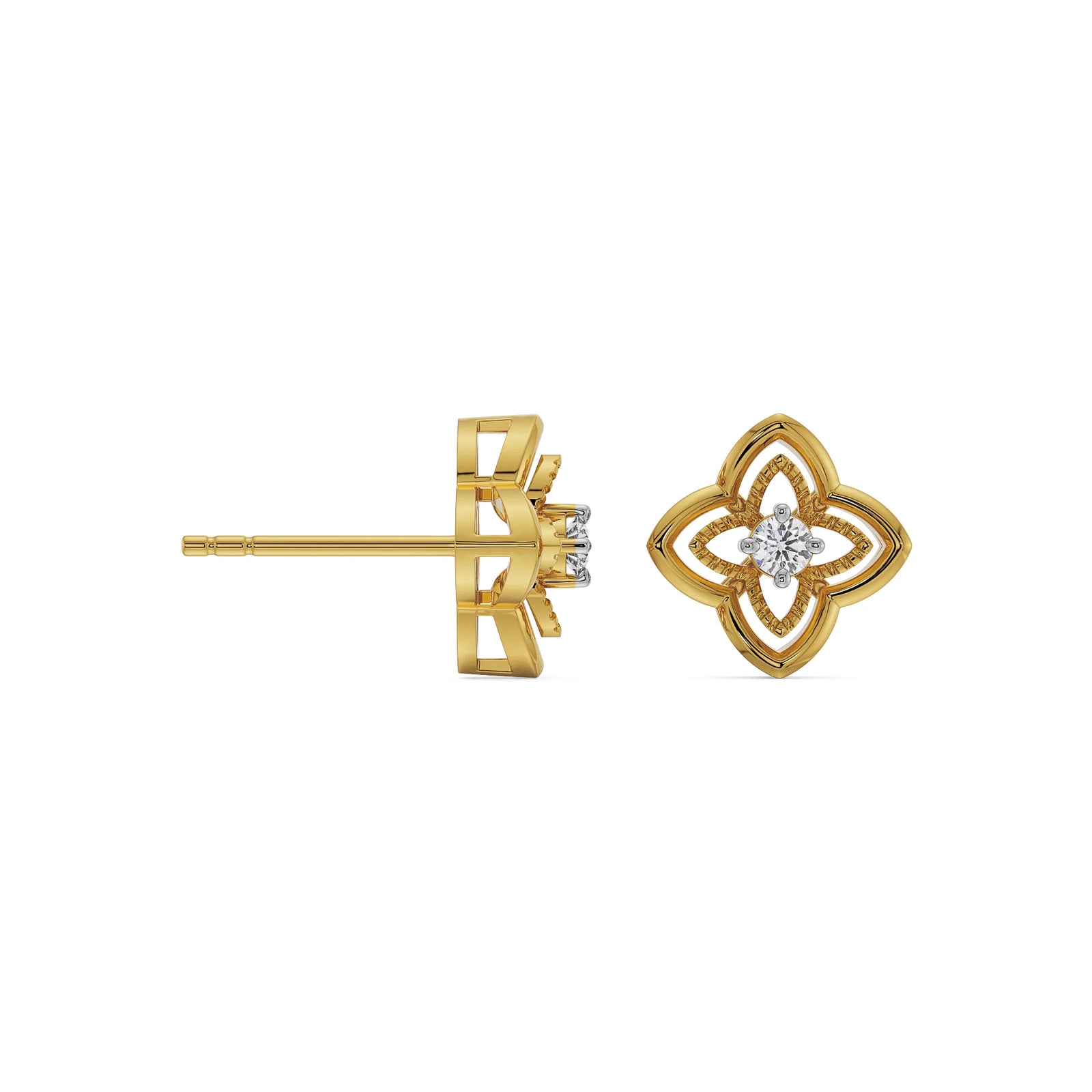 Star Brilliance Diamond Studs Prospective View