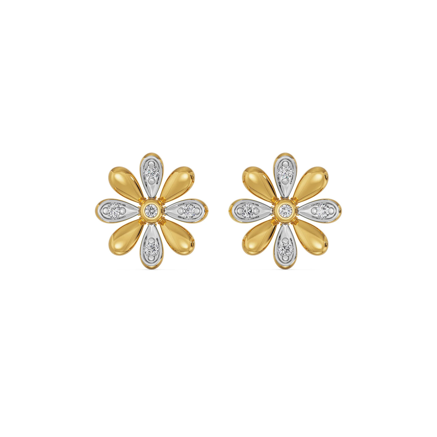 Floral Lab Grown Diamond Studs