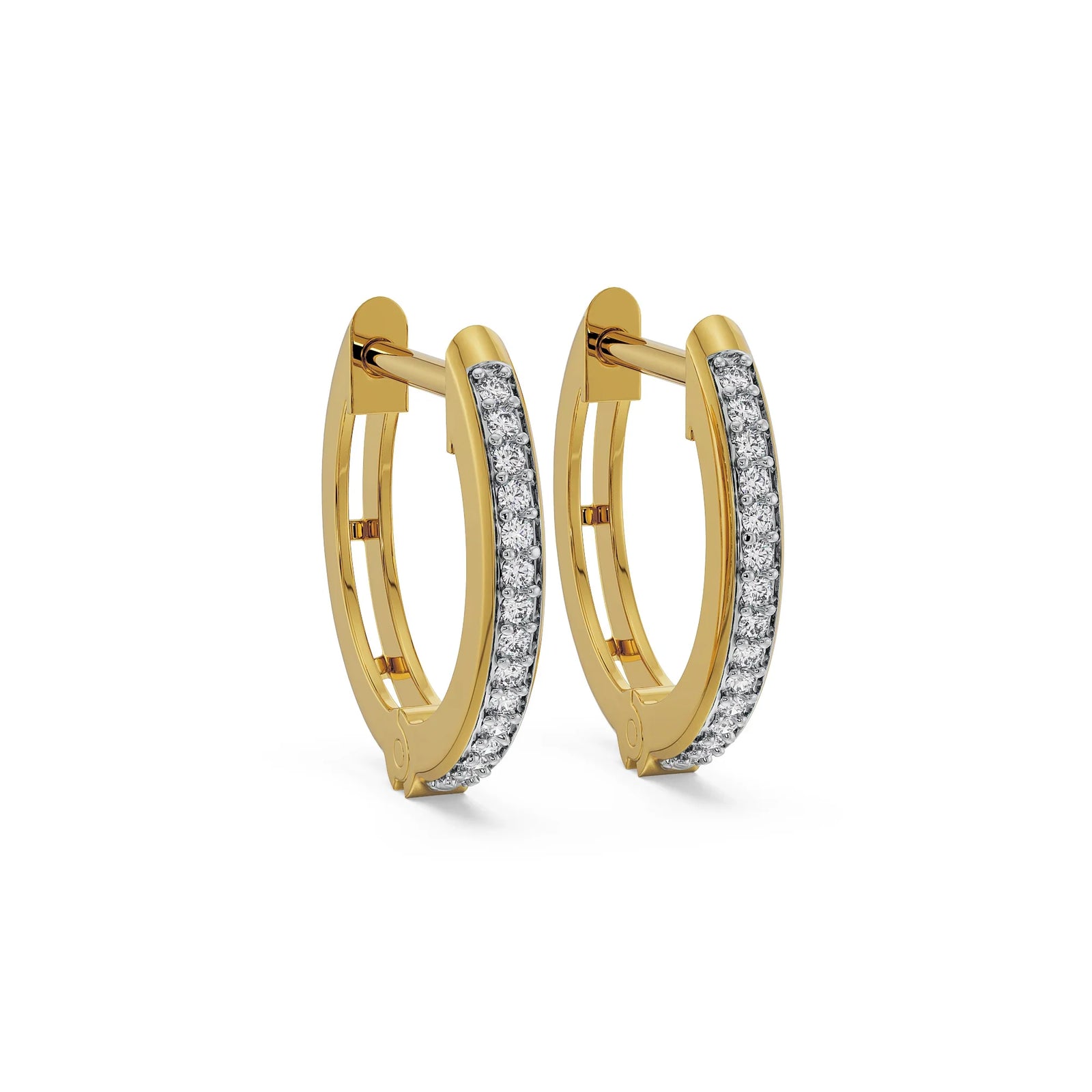 Round Lab Grown Diamond Hoops_in-stock