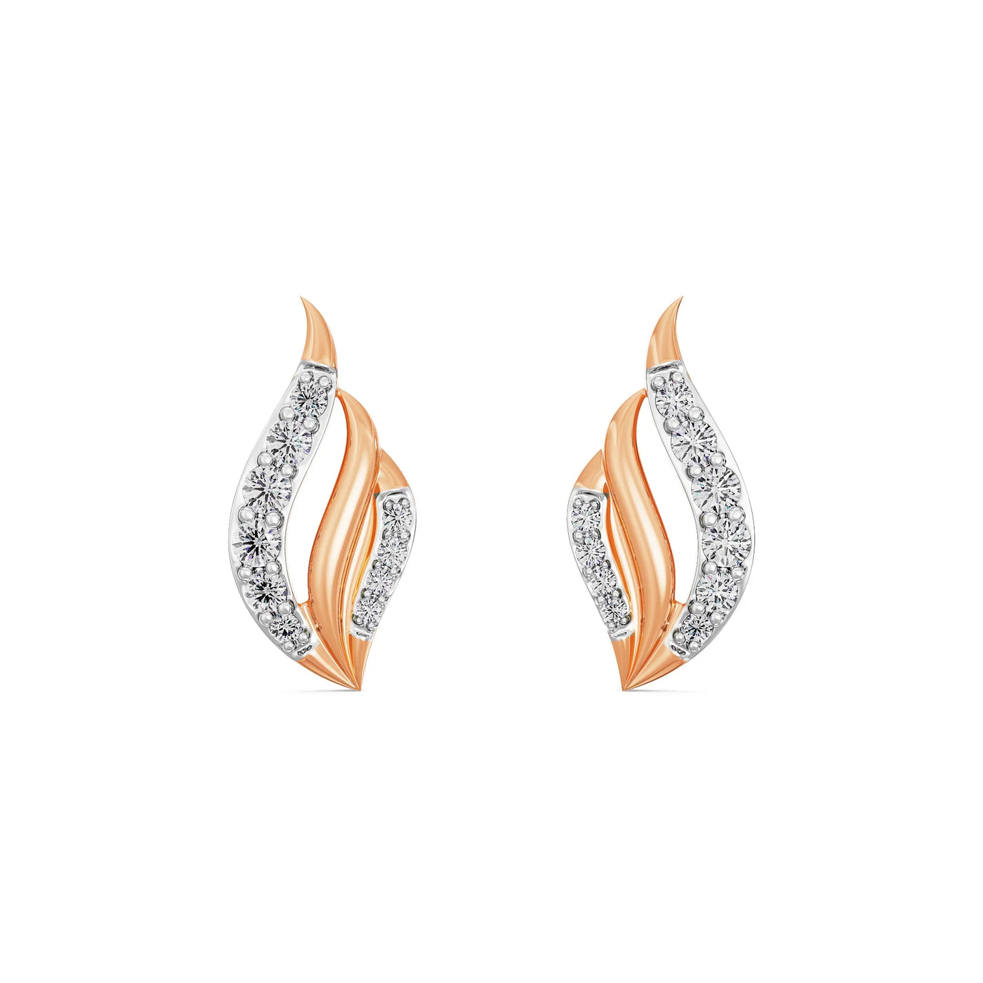 Leafy Splendor Lab Grown Diamond Earrings 9KT