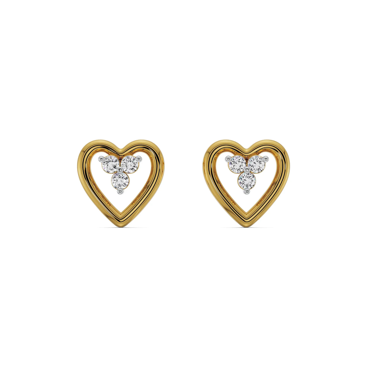 Radiant Heart Lab Grown Diamond Studs 9KT