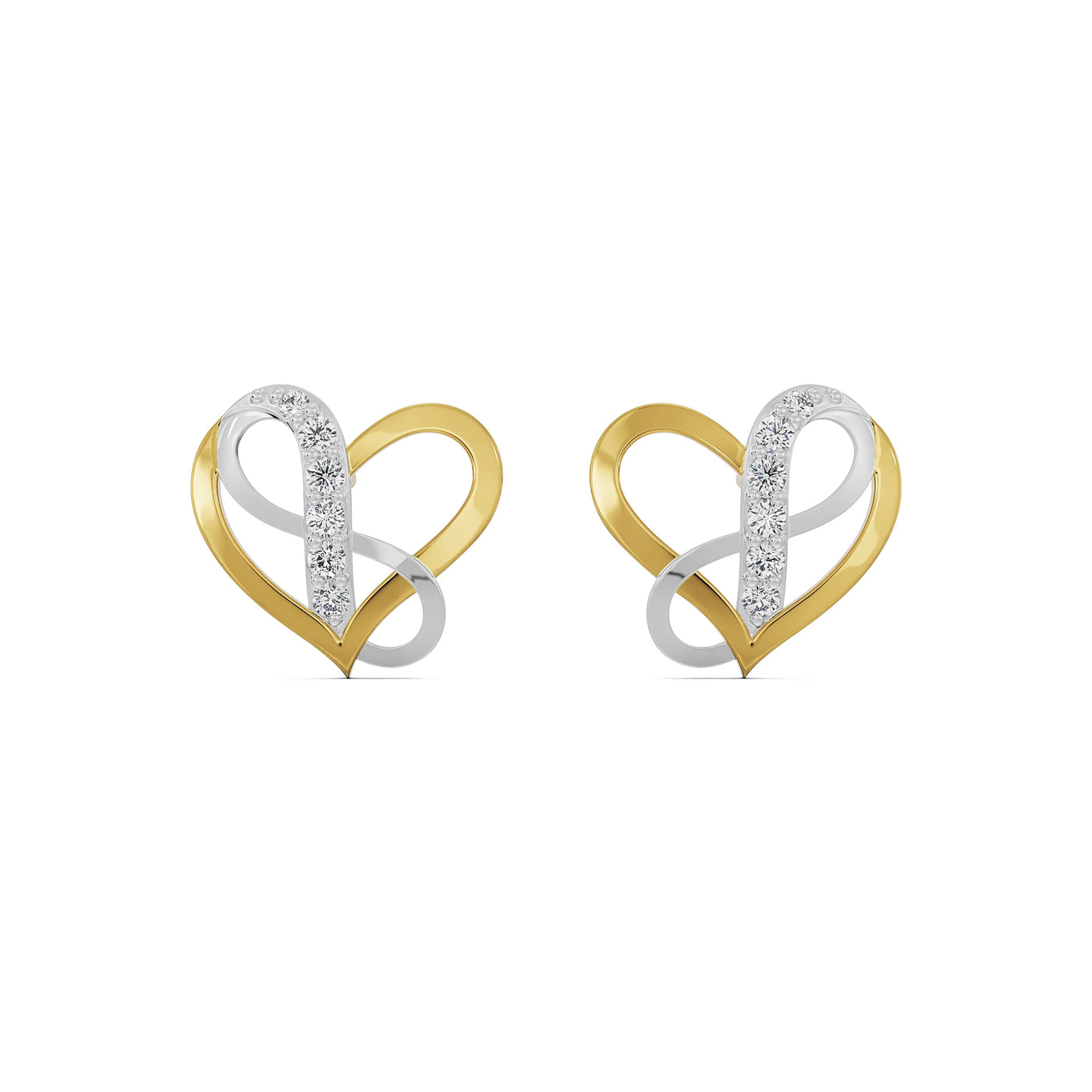 Infinity Heart Lab Grown Diamond Studs