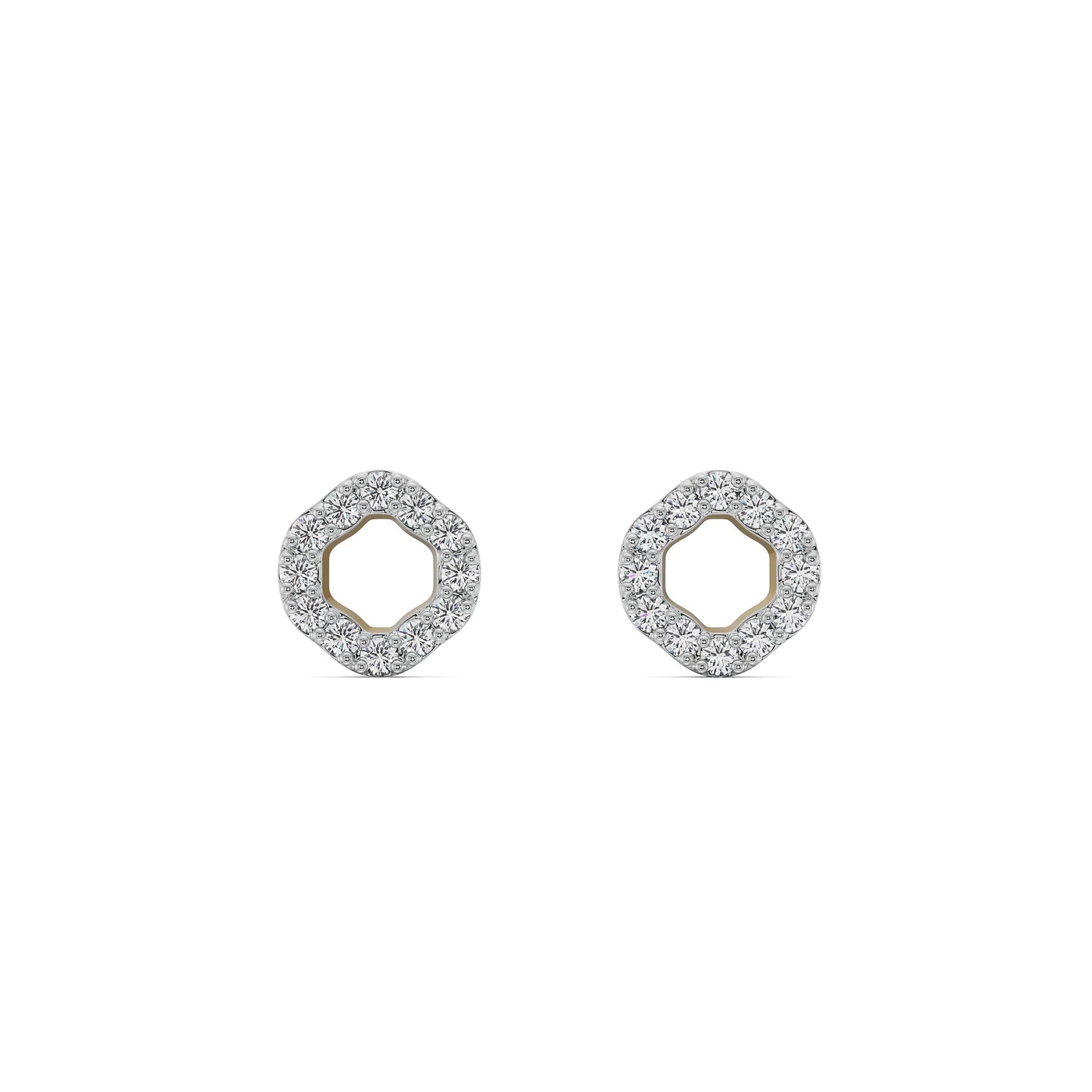 Hollow Lab Grown Diamond Studs 9KT