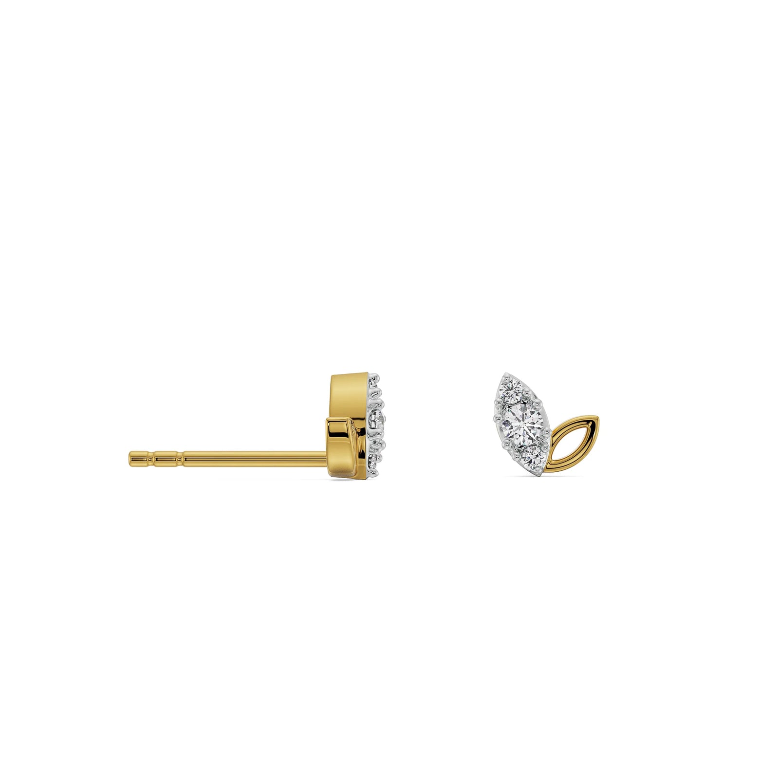 Duo Marquise Diamond Studs Prospective View