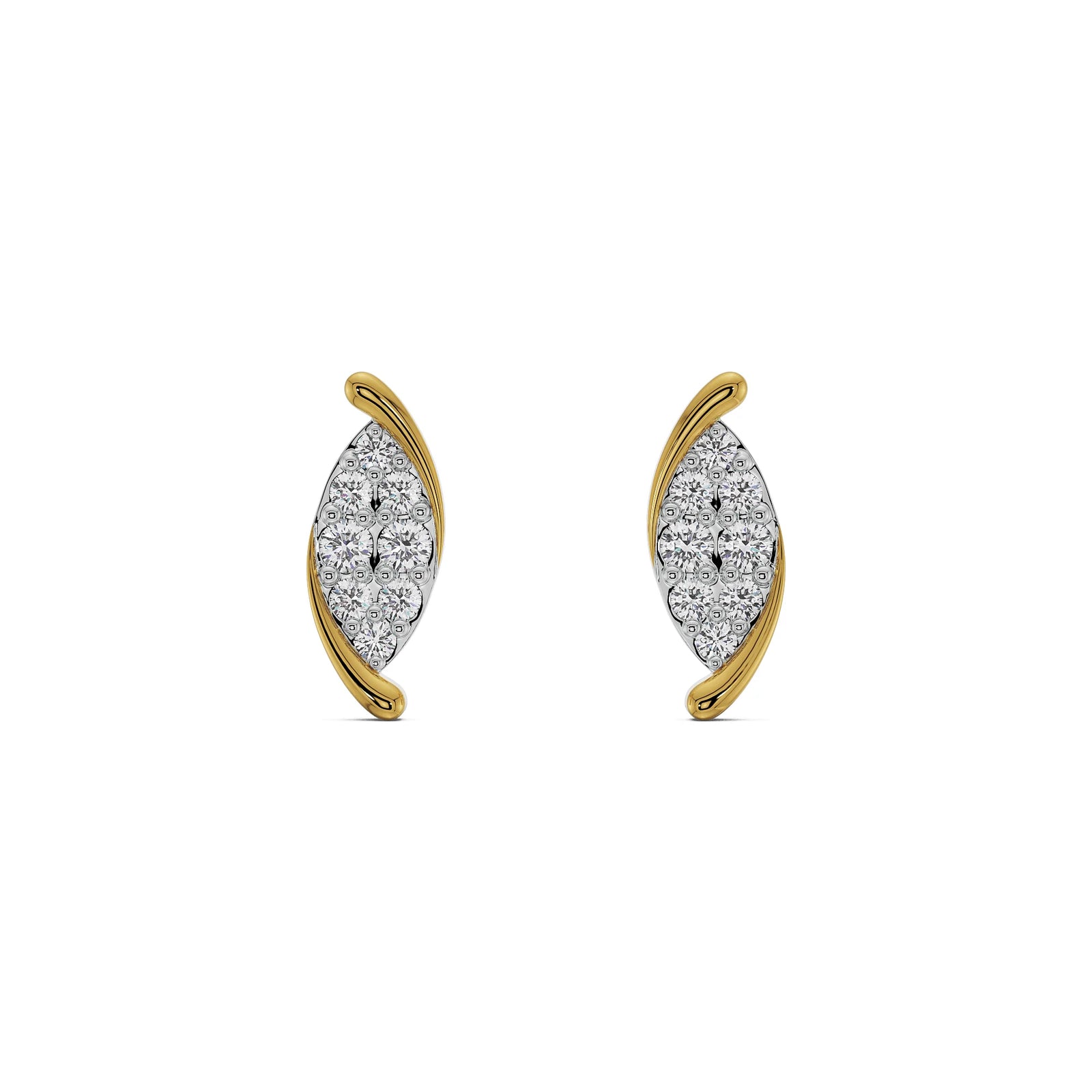 Radiant Glow Diamond Studs Front View