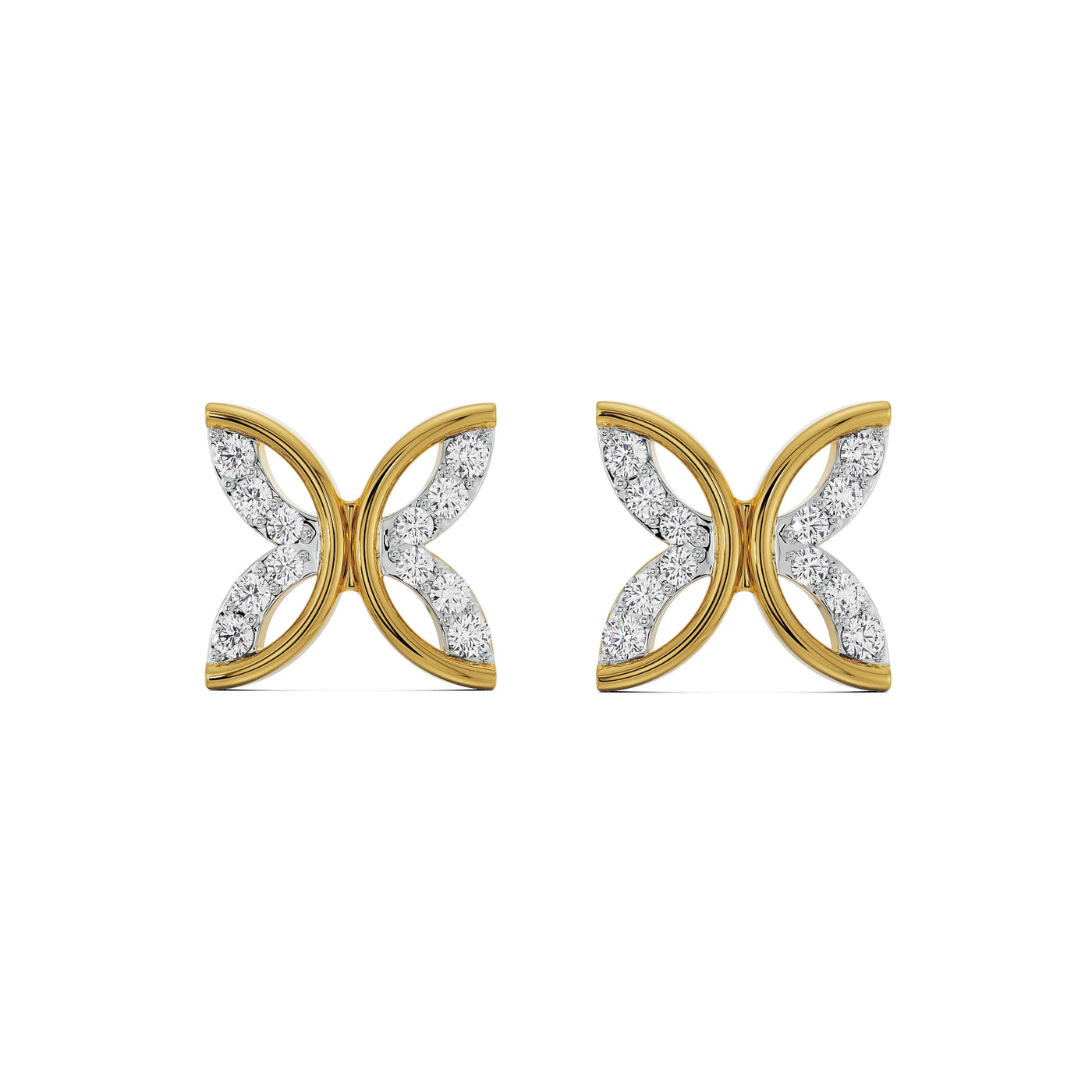 Whimsical Leaf Lab Grown Diamond Studs