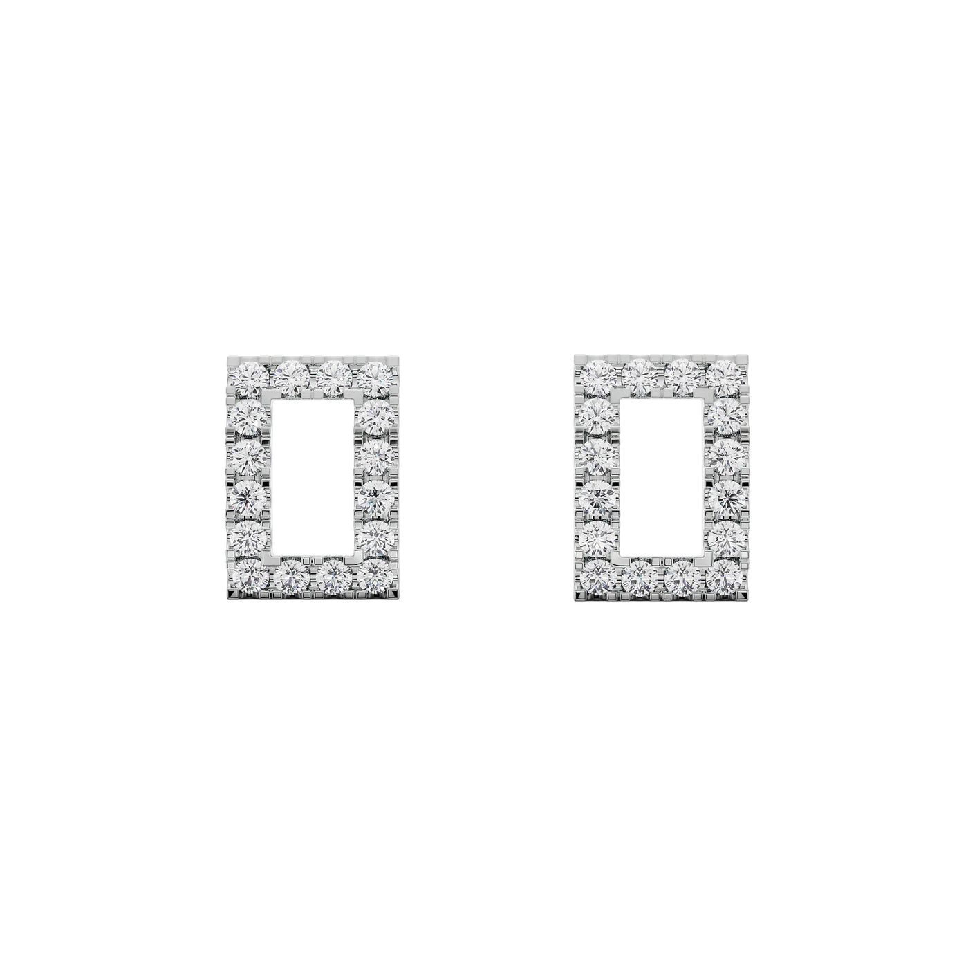 Contemporary Chic Lab Grown Diamond Rectangle Studs