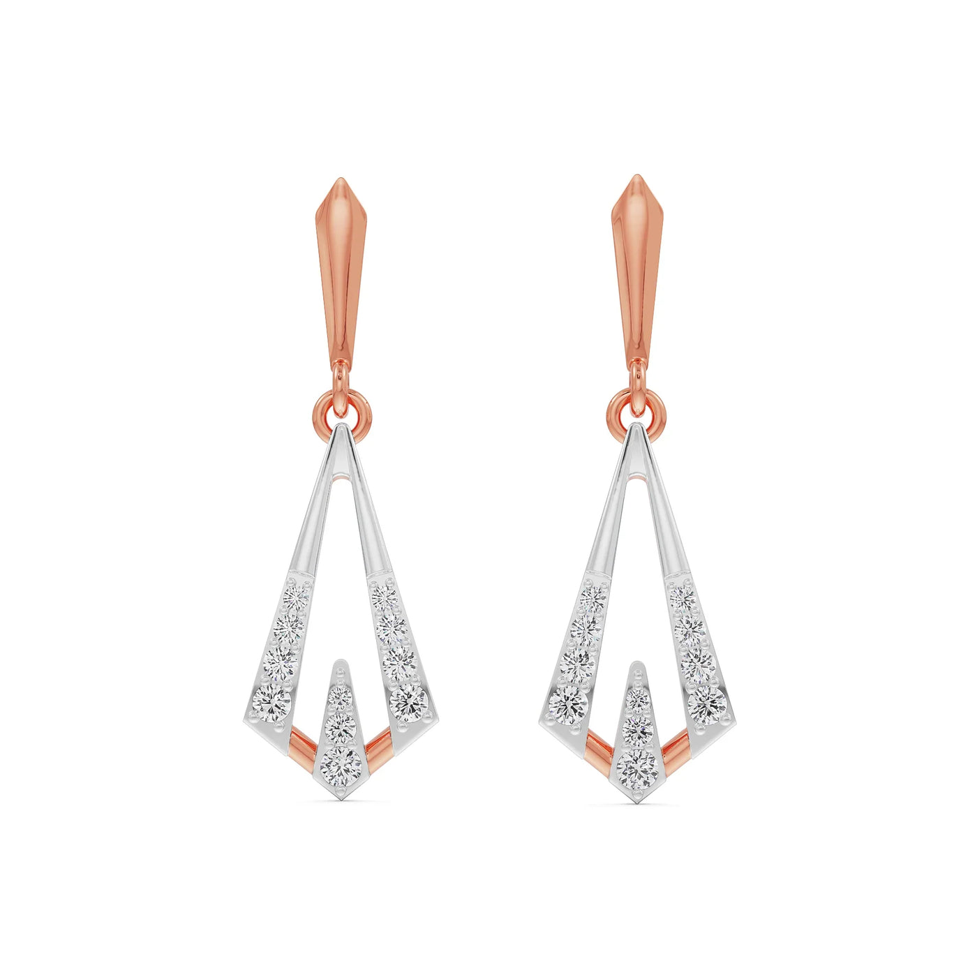 Rhombus Delight Lab Grown Diamond Earrings 9KT
