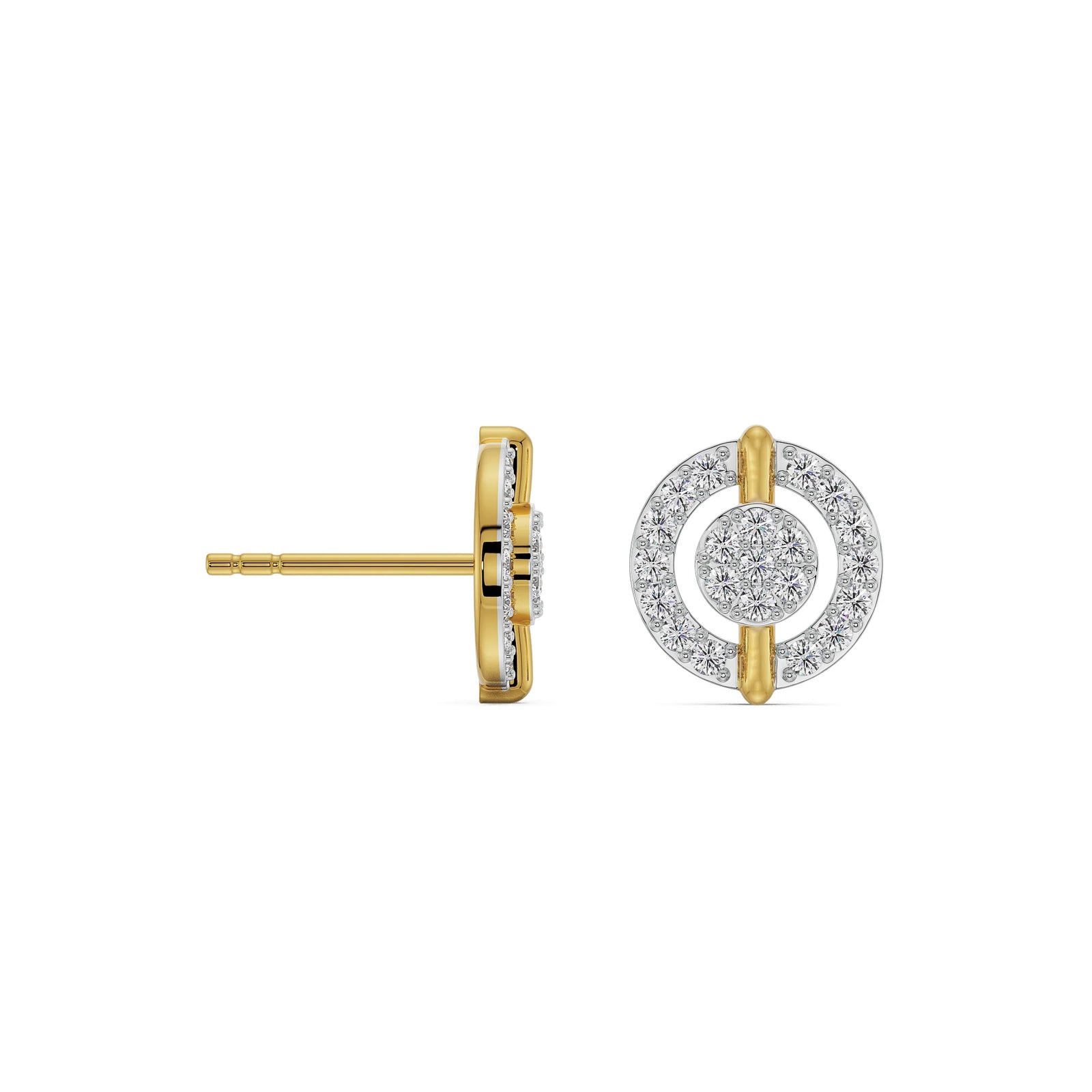 In the Loop Diamond Studs Prospective View