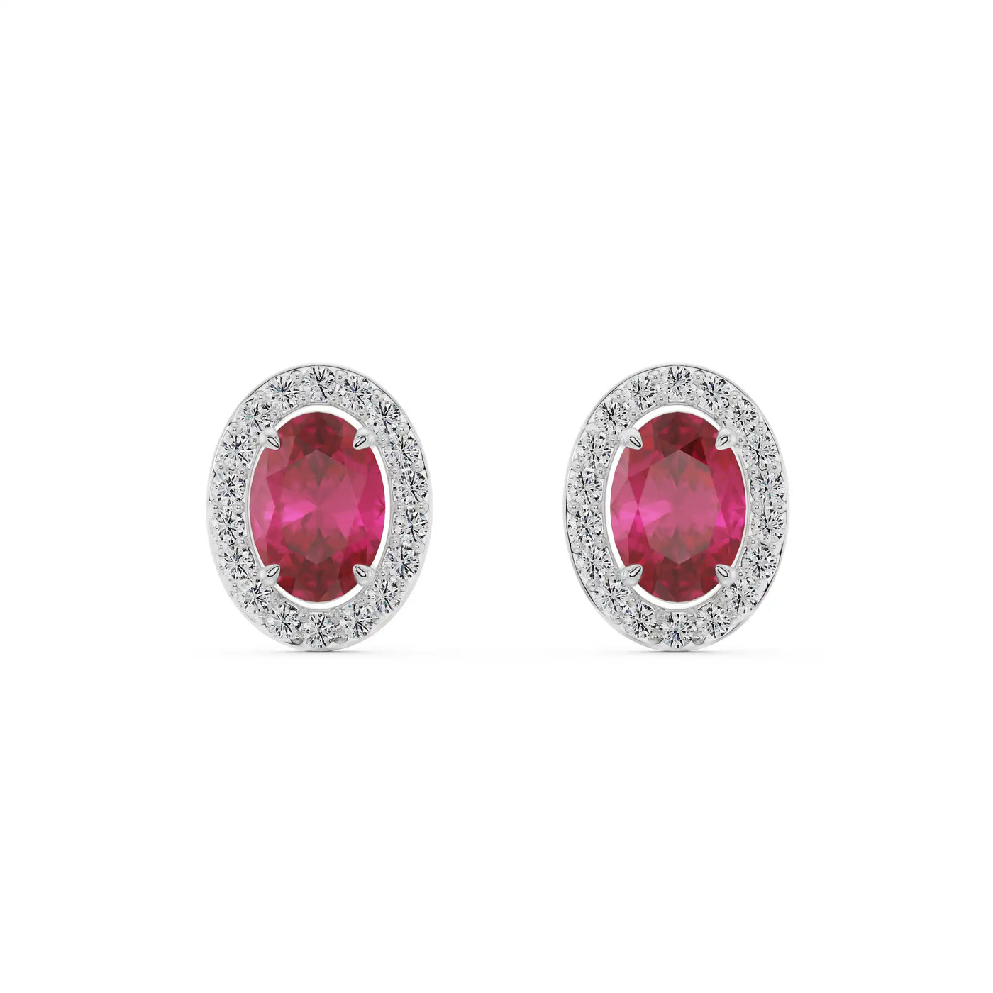 Vintage Ruby Lab Grown Diamond Studs