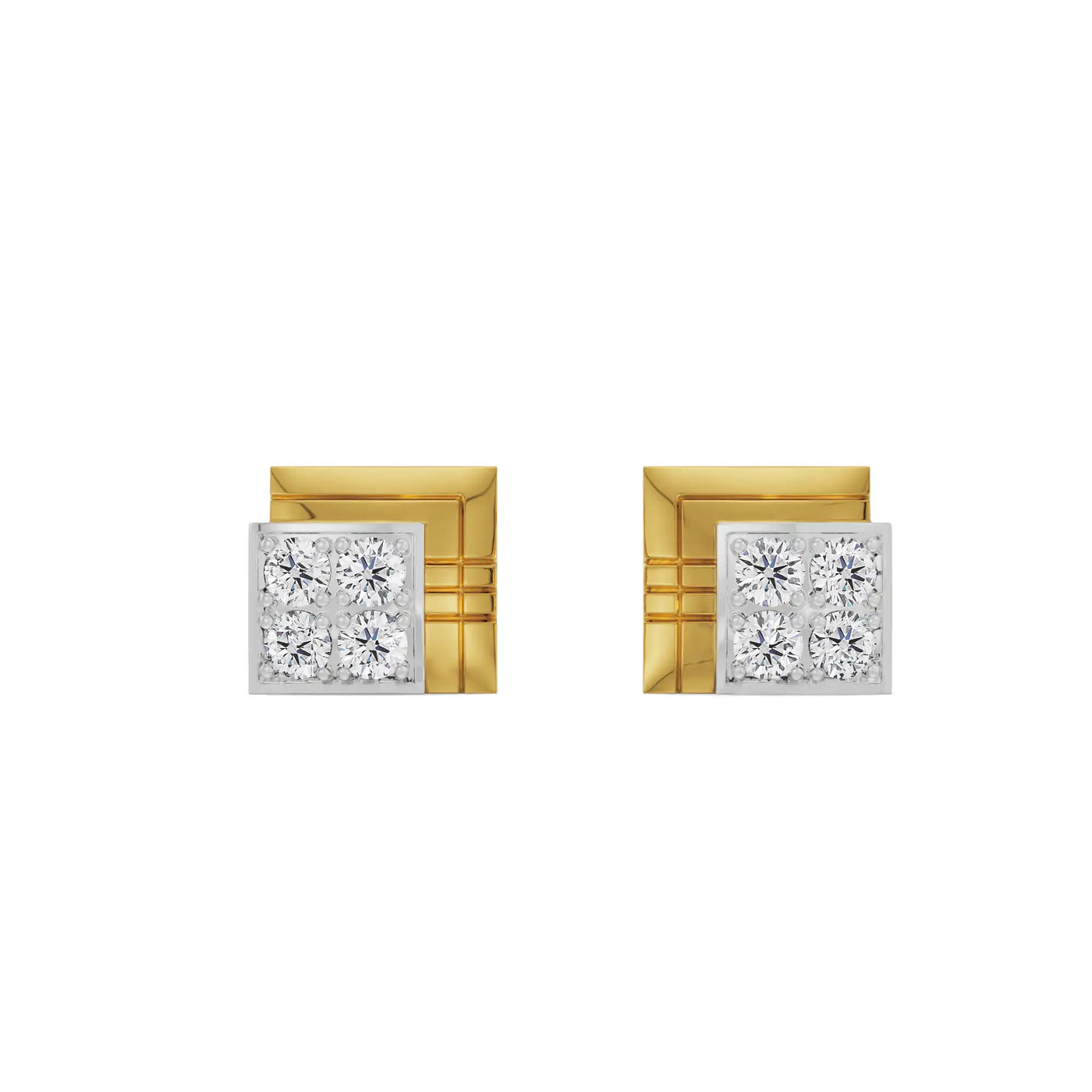 Classic Geometric Lab Grown Diamond Crystal Studs 9KT