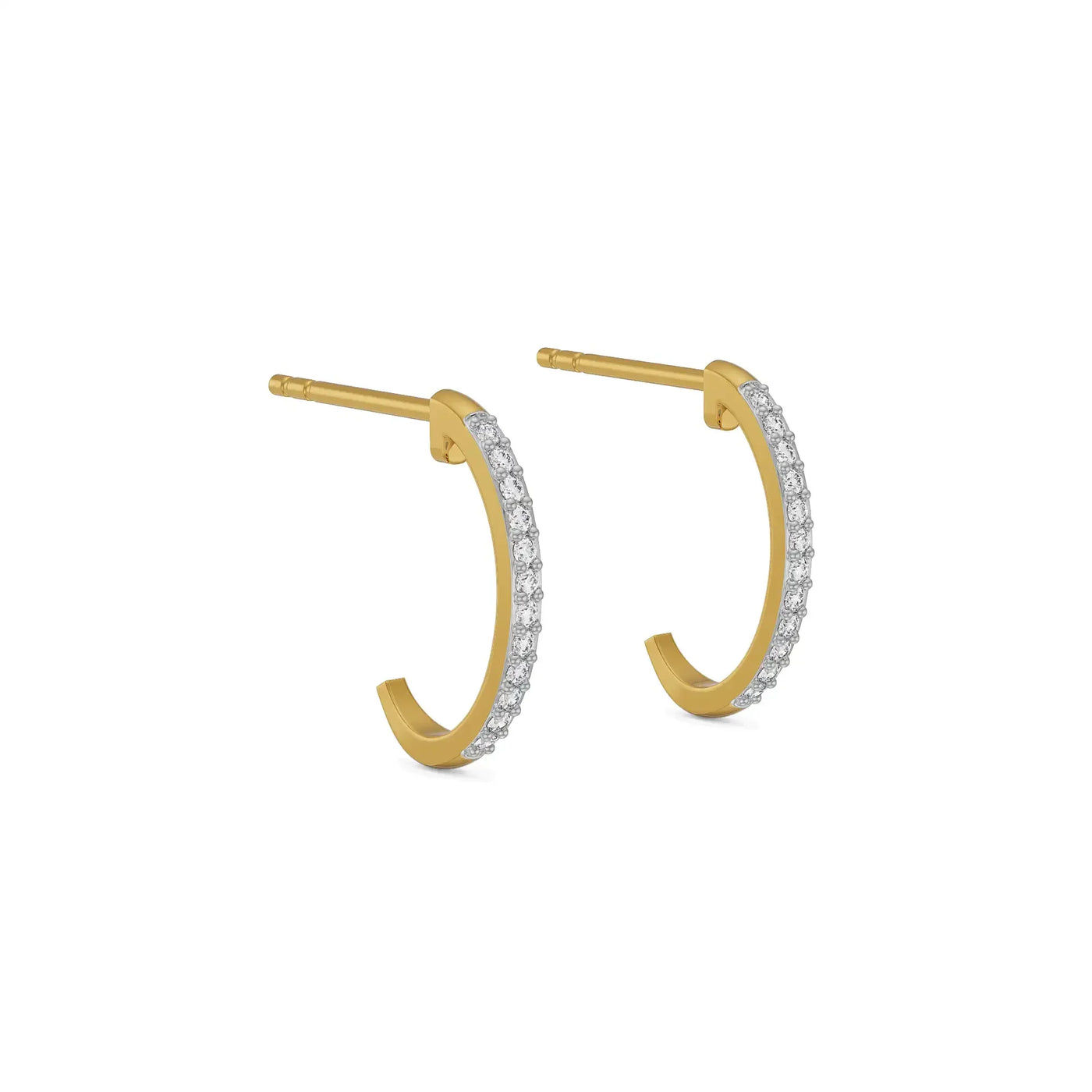 Semi Round Lab Grown Diamond Hoops