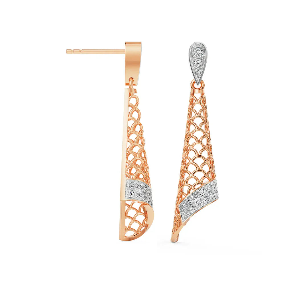 Lab-Grown Opulent Diamond Drop Earrings 9KT