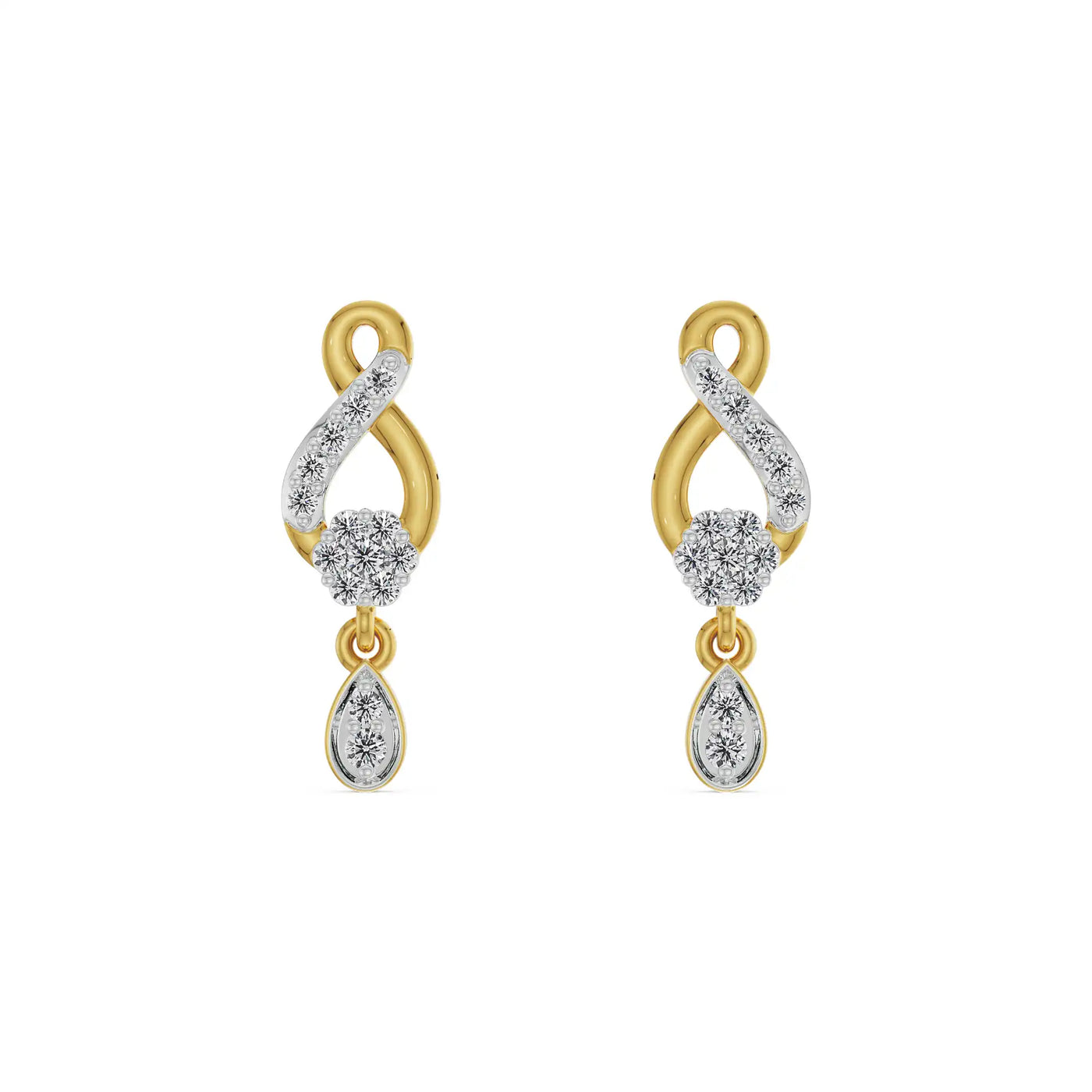 Shimmering Lab Grown Diamond Drop Earrings