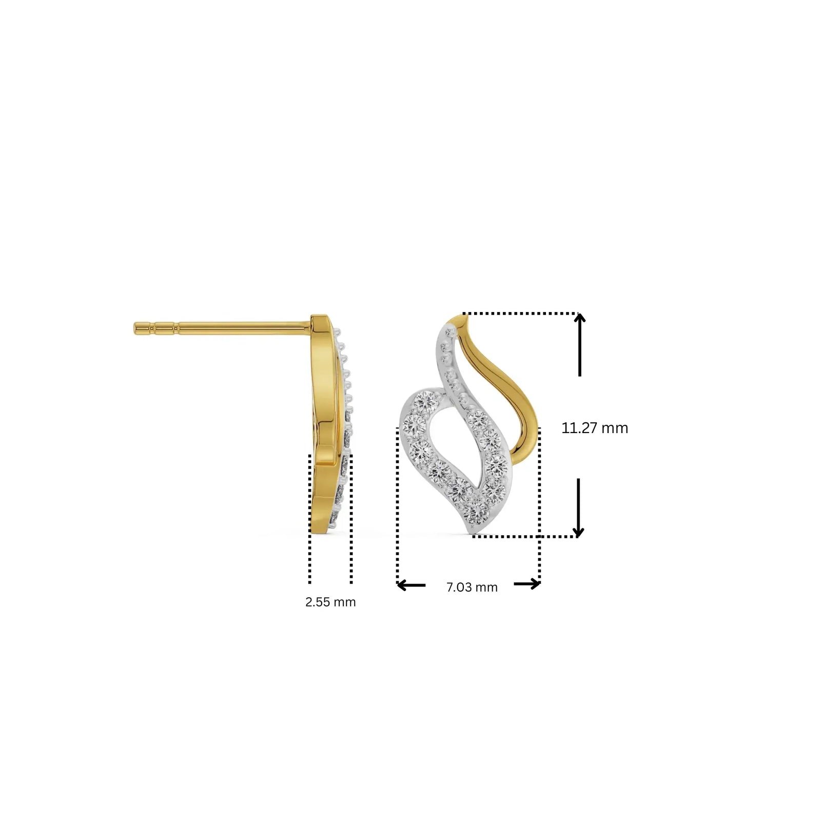 Timeless whisper Lab Grown Diamond studs 9KT