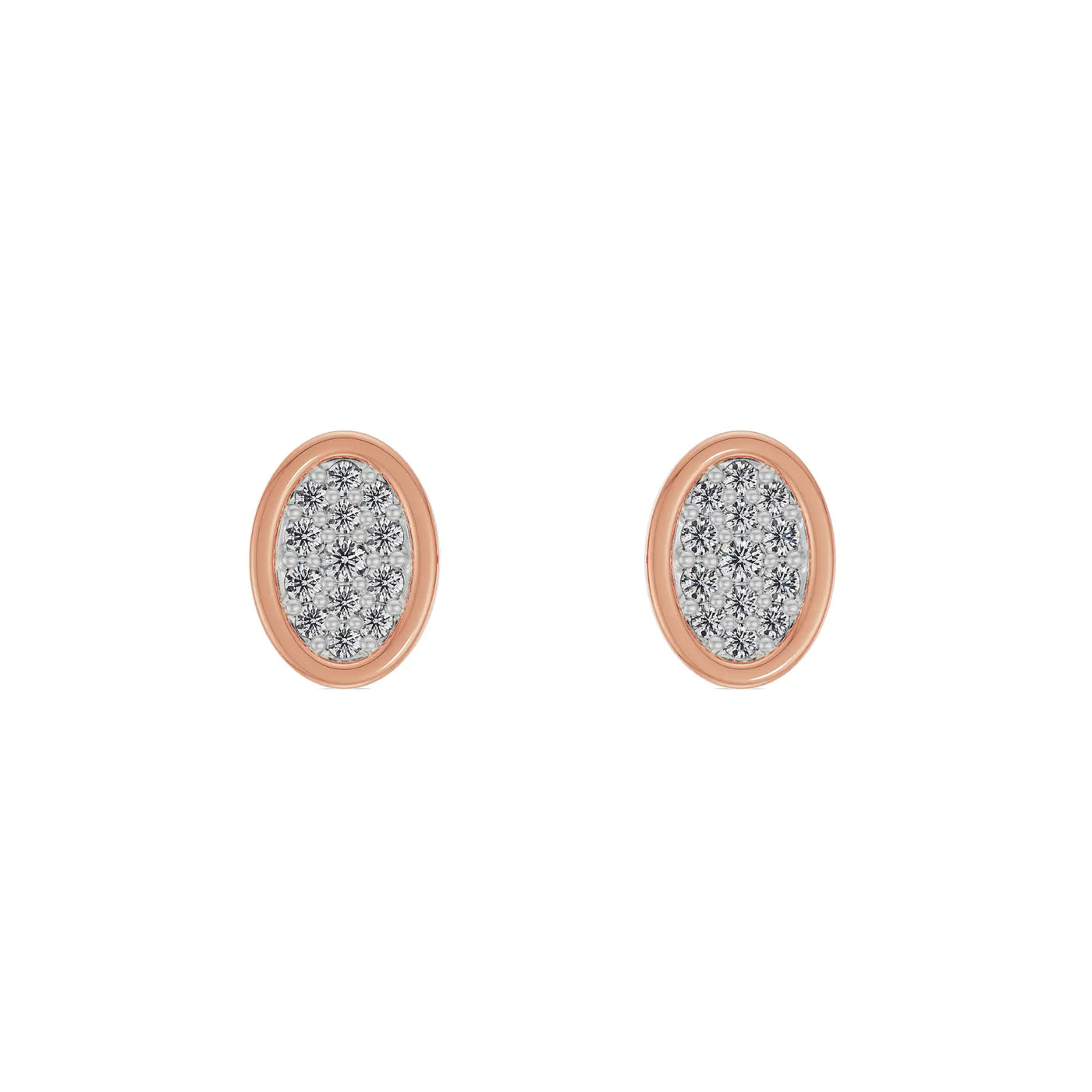 Oval Lab Grown Diamond Encrusted Studs