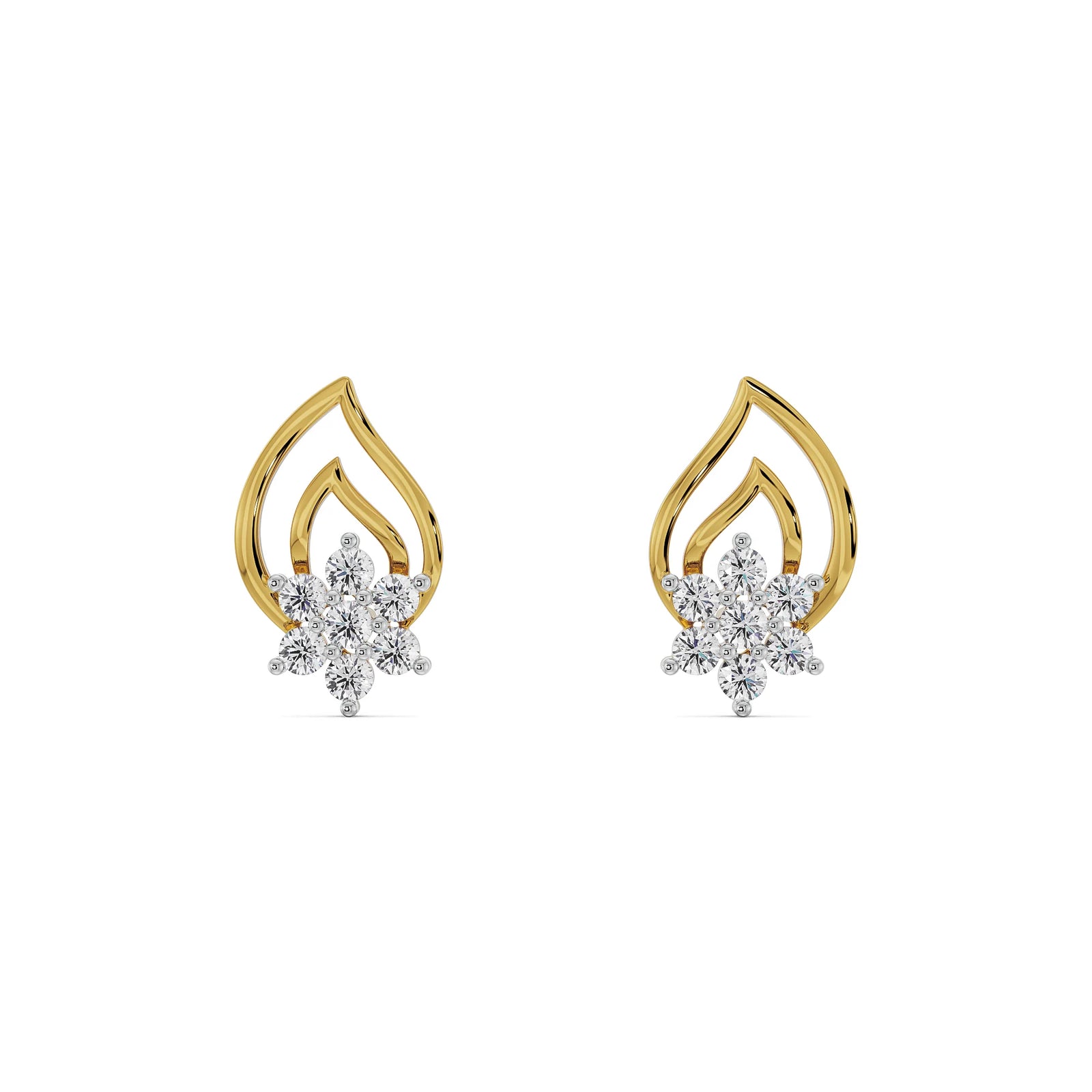 Petal Prestige Diamond Earrings Front View