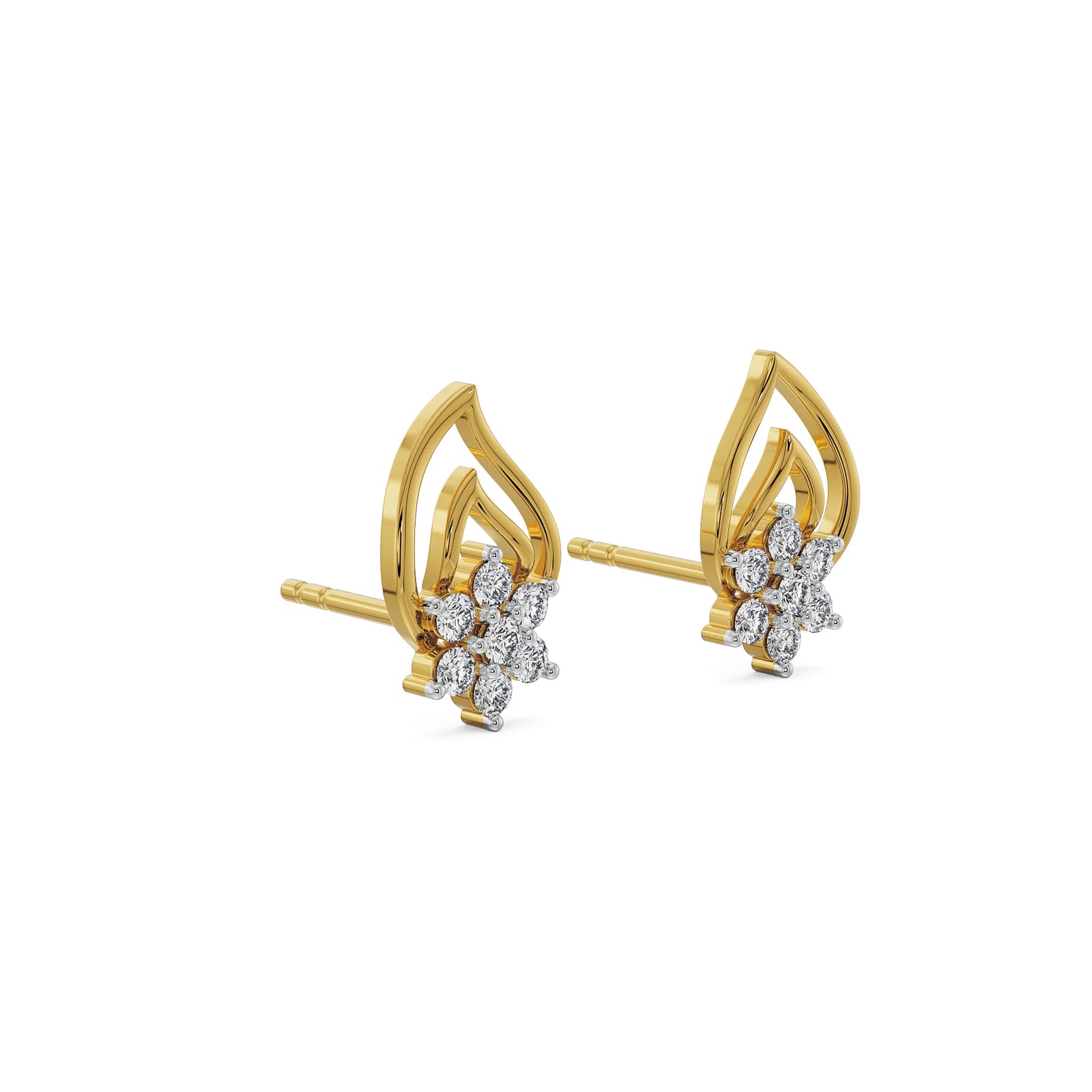 Petal Prestige Diamond Earrings Side View