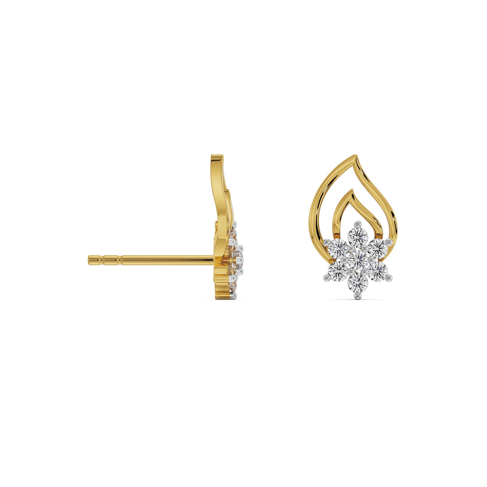 Petal Prestige Diamond Earrings Prospective View