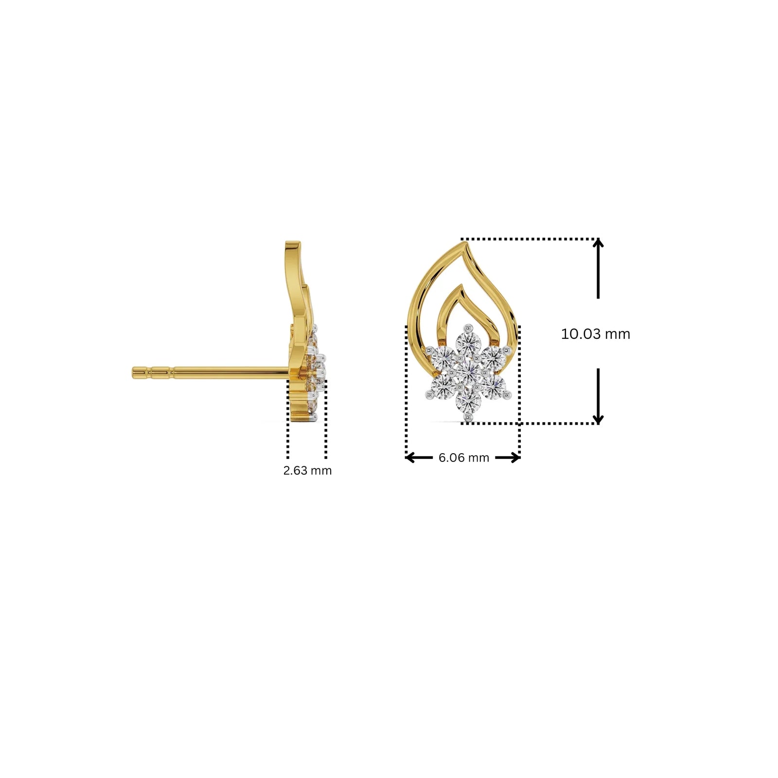 Petal Prestige Lab Grown Diamond Earrings 9KT