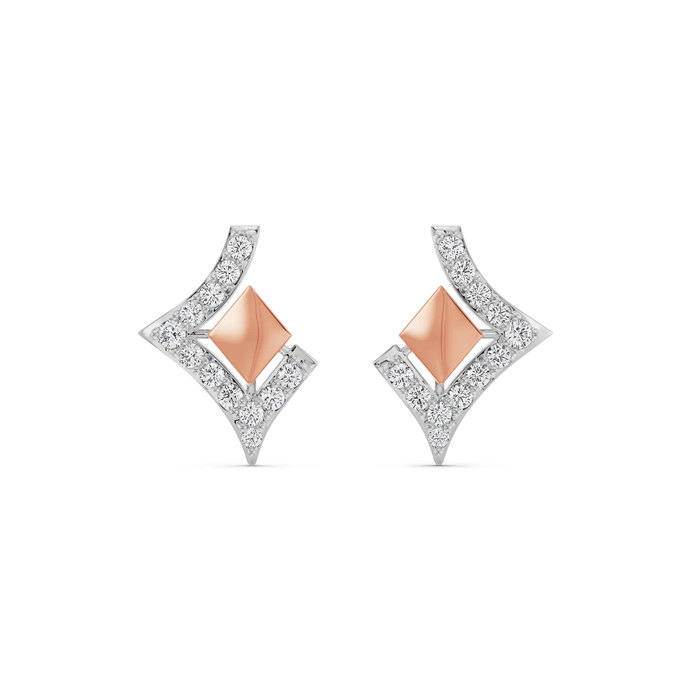 Geometric Grace Lab Grown Diamond Earrings