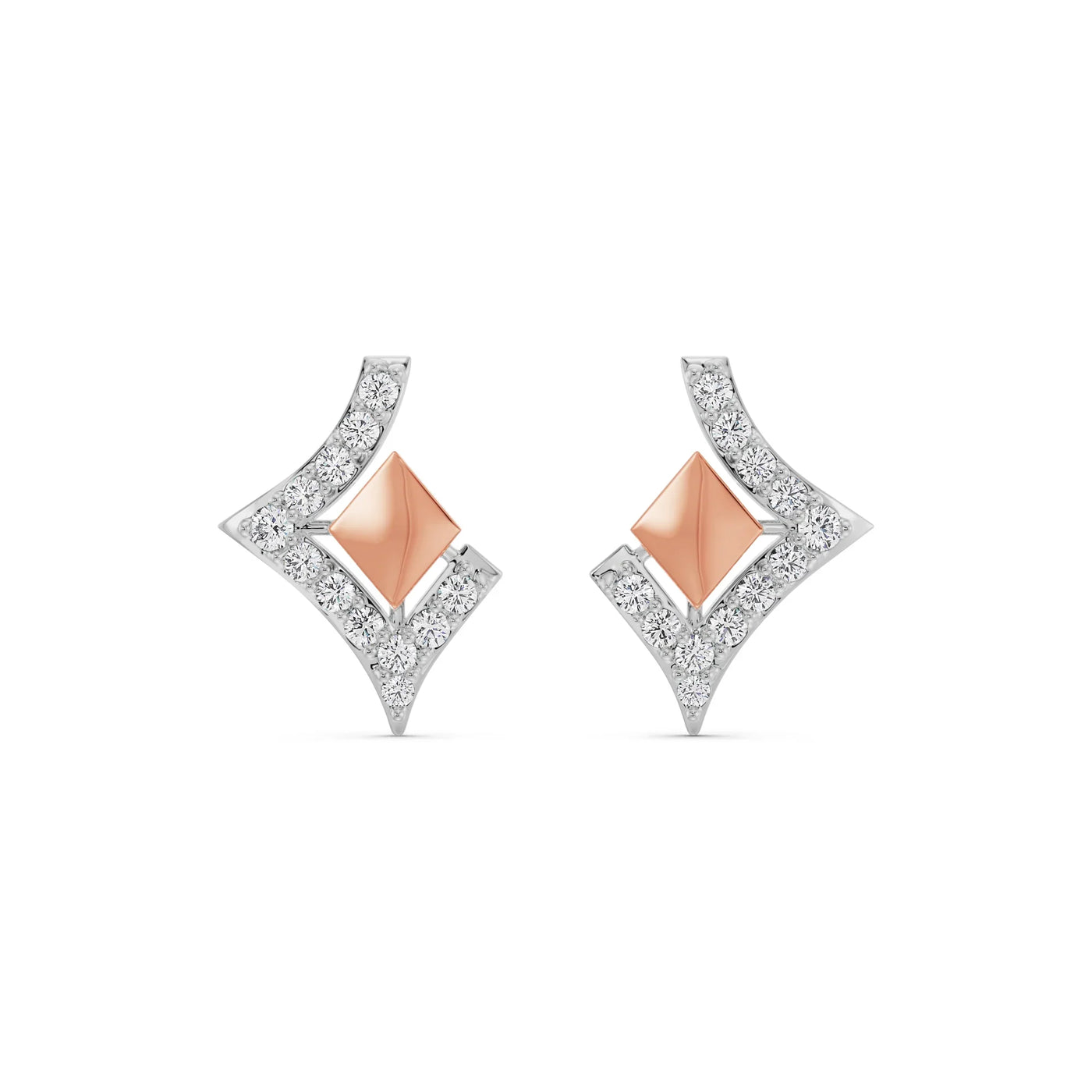 Geometric Grace Lab Grown Diamond Earrings 9KT