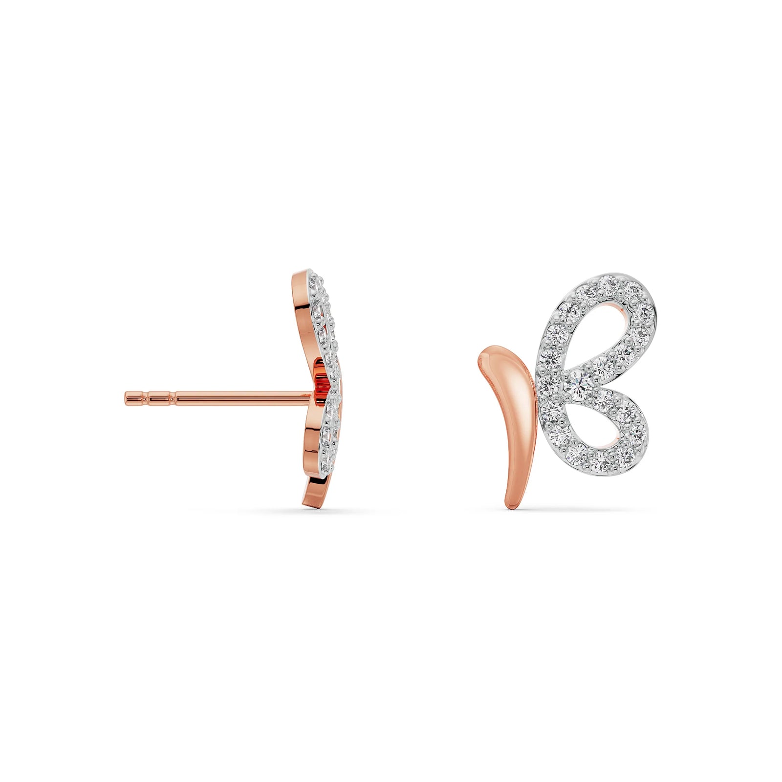Fluttering Flair Diamond Earrings Prospective View