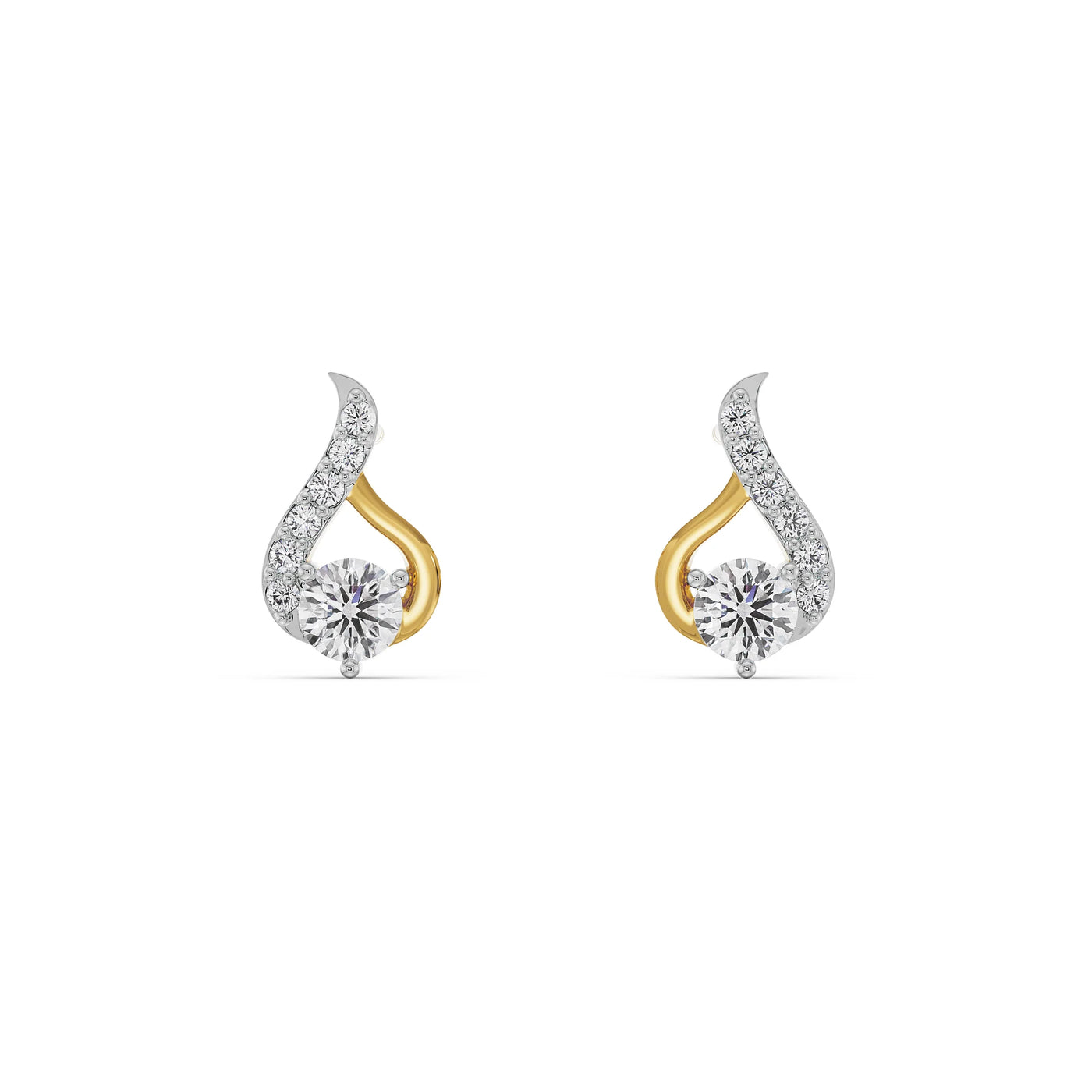 Symmetry Solitaire Lab Grown Diamond Earrings