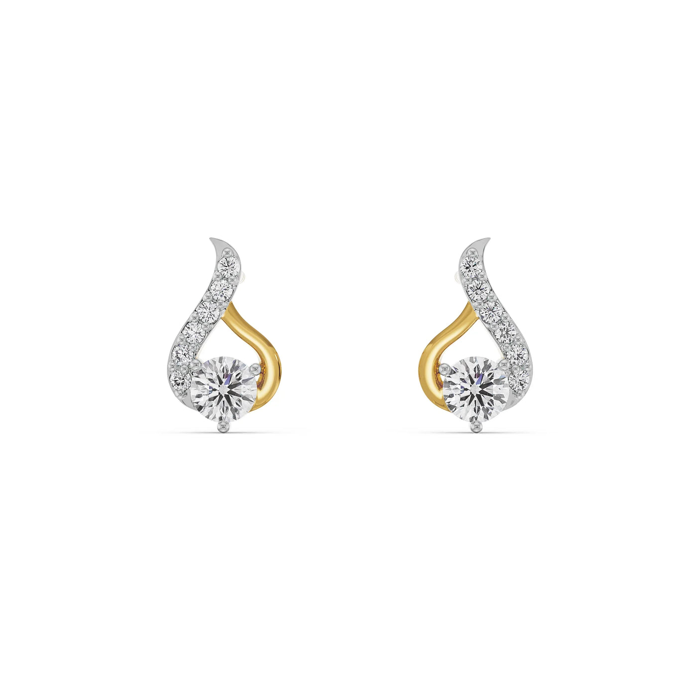 Symmetry Solitaire Lab Grown Diamond Earrings 9KT