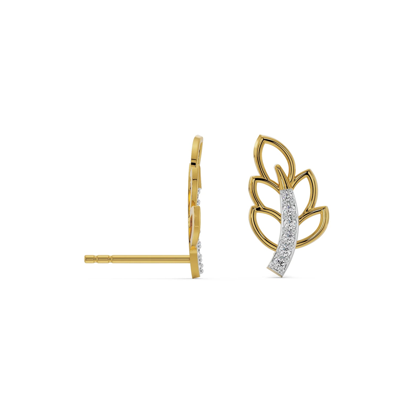 Petal Swag Diamond Earrings Prospective View