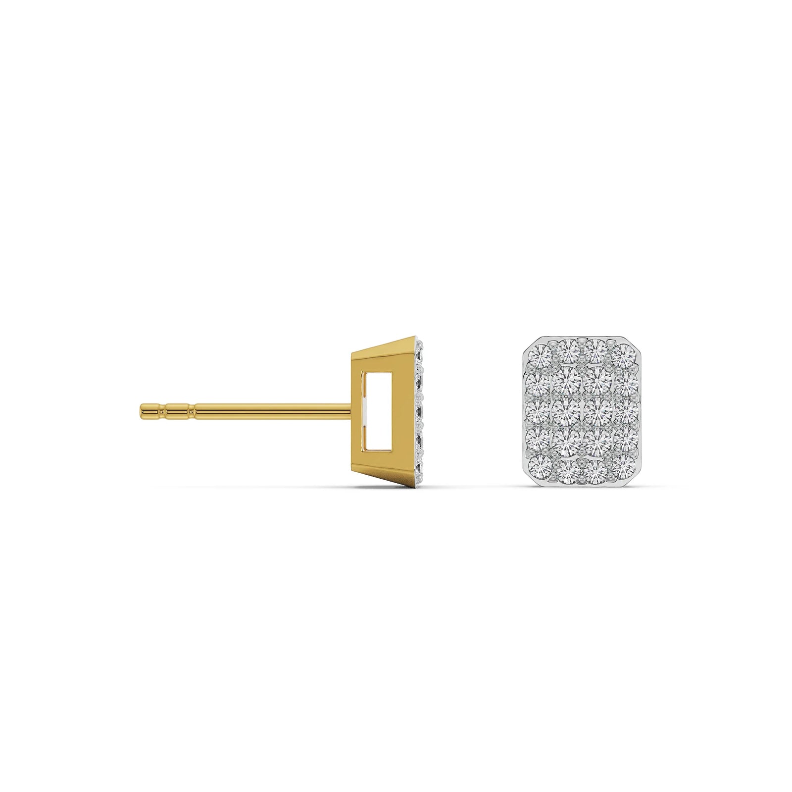 Glamorous Diamond Cluster Earrings Prospective View