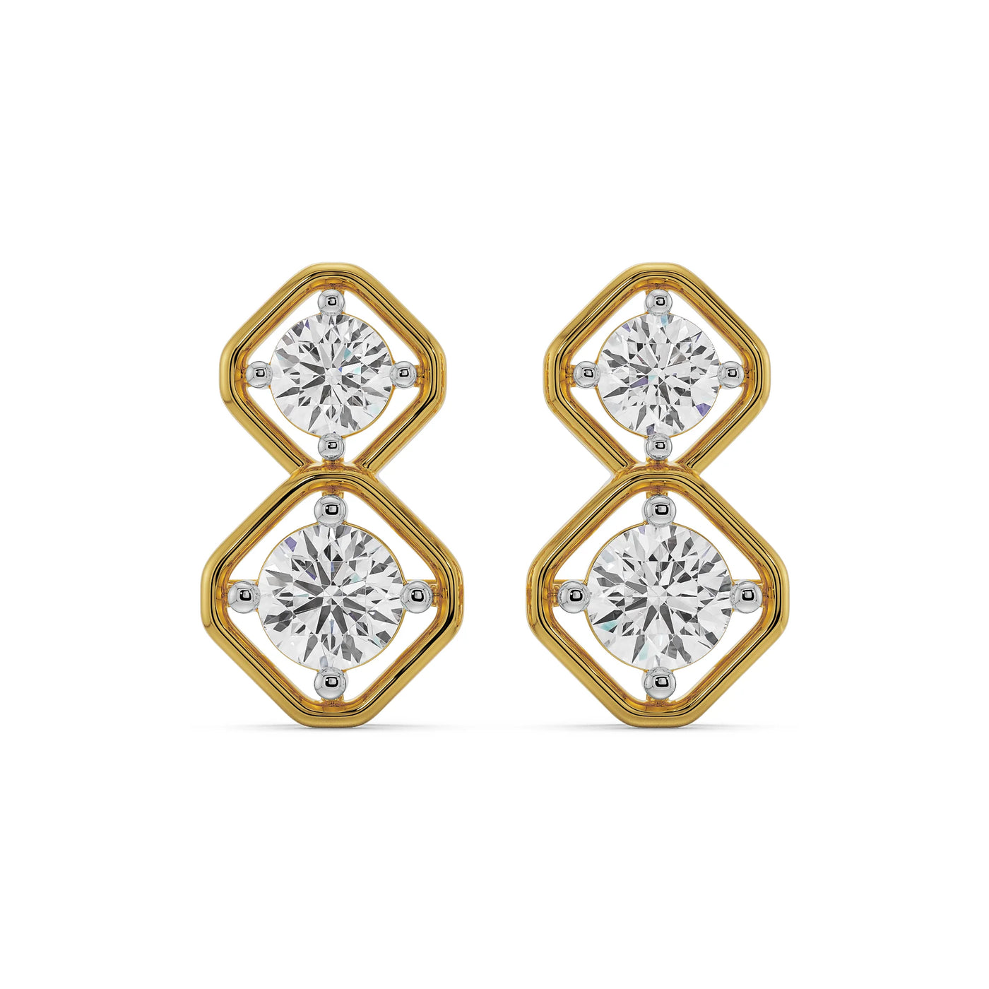 Interwined Lab Grown Diamond Encrusted Drops