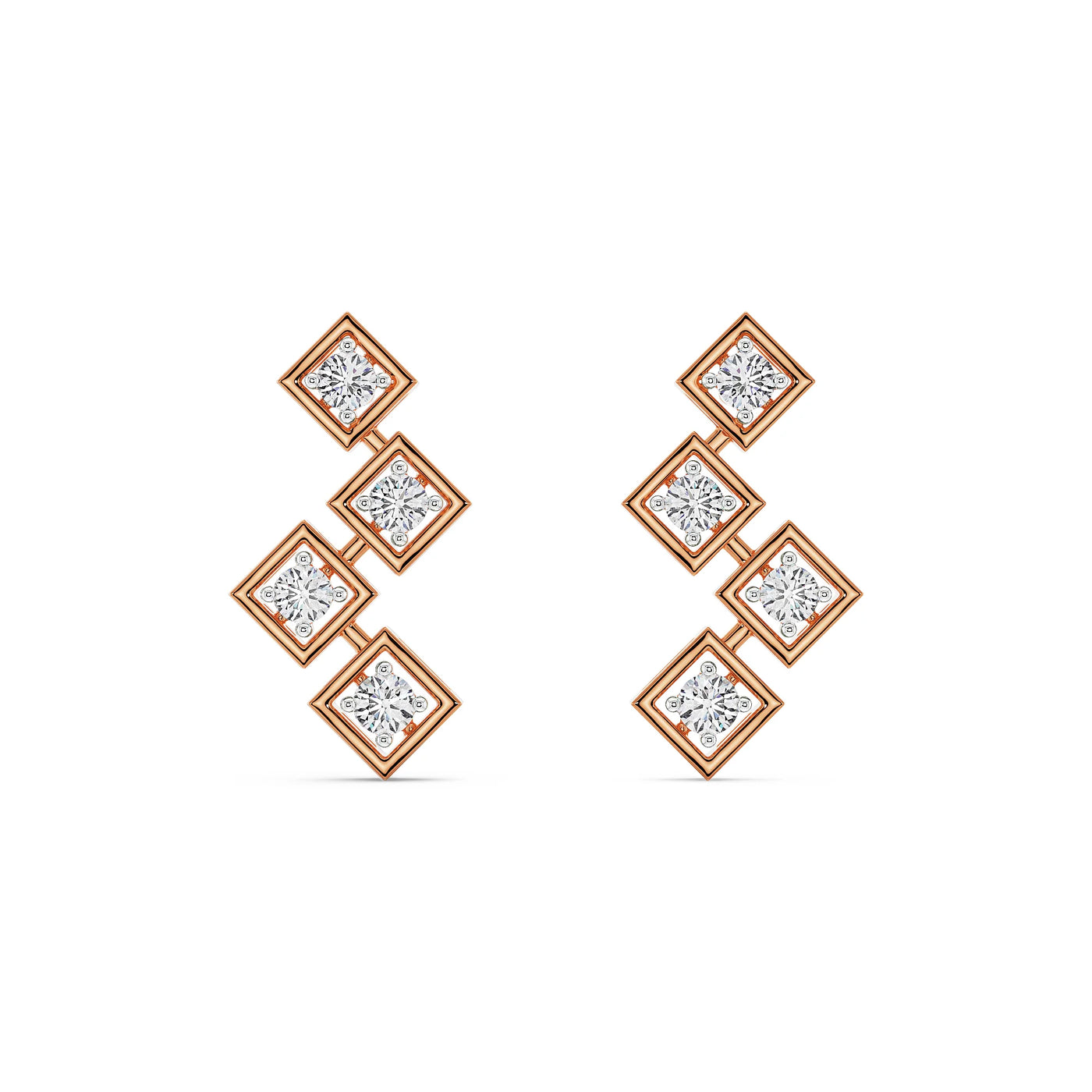 Stellar Geometry Lab Grown Diamonds Studs