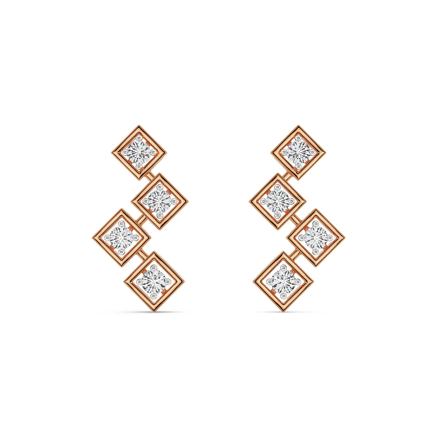 Stellar Geometry Lab Grown Diamonds Studs 9KT