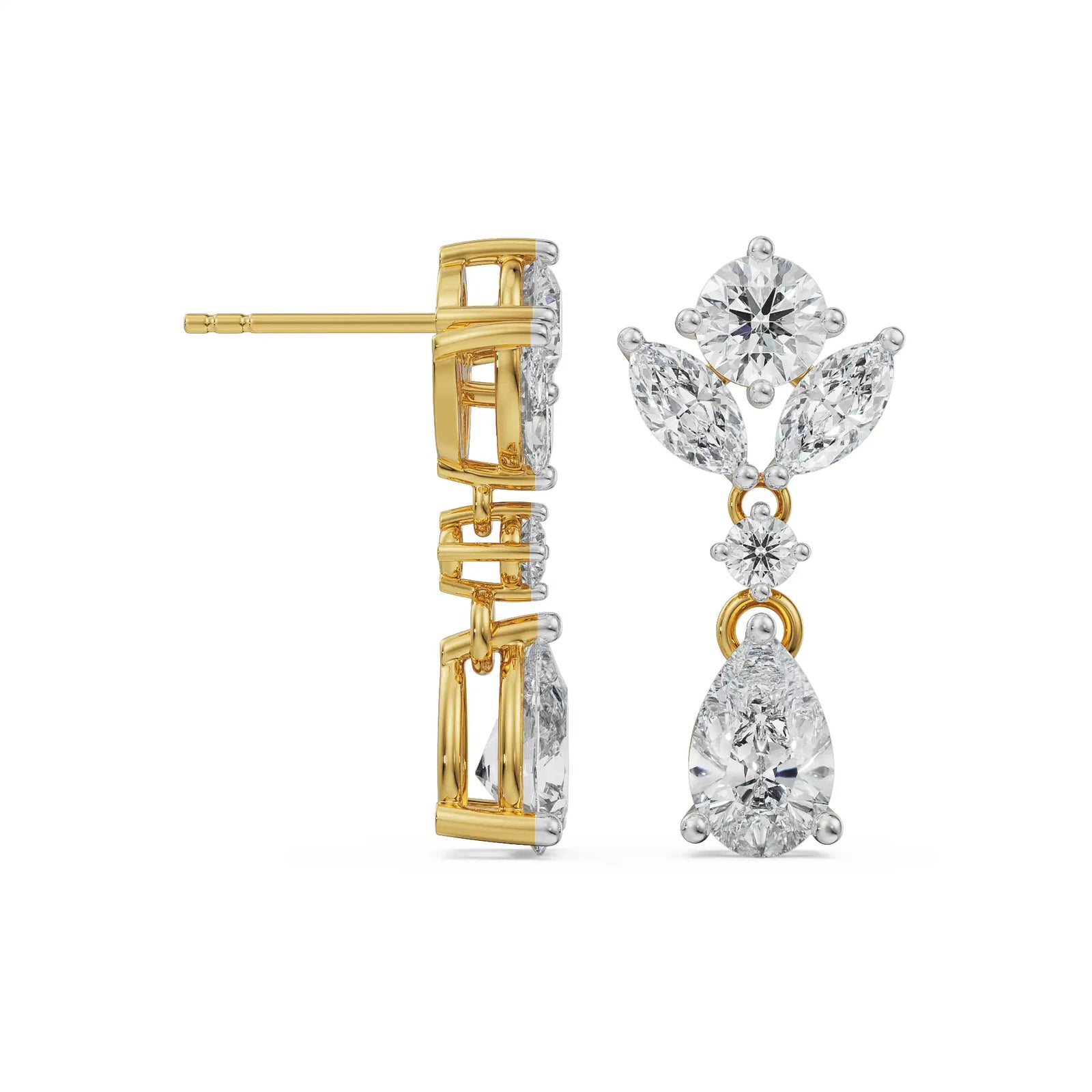 Magical Drop Diamond Earrings Prospective View