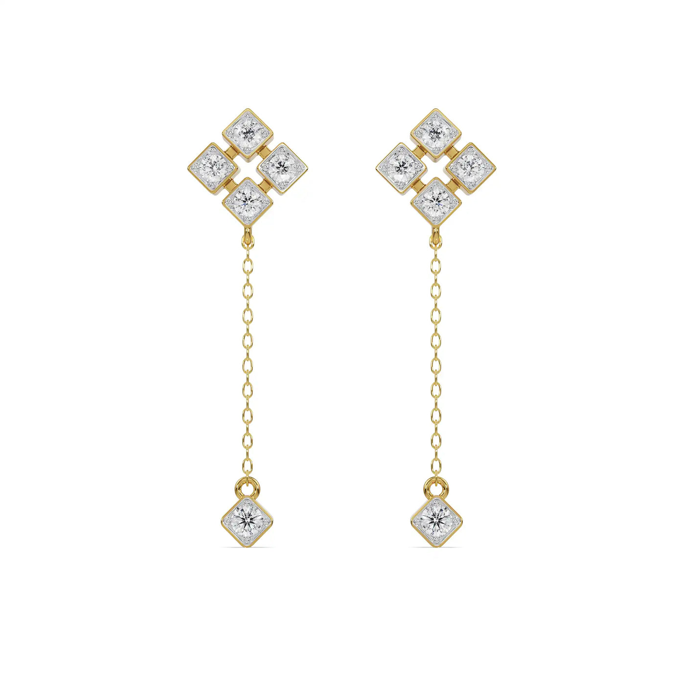 Gleaming Lab Grown Diamond Sui Dhaga Earrings 9KT