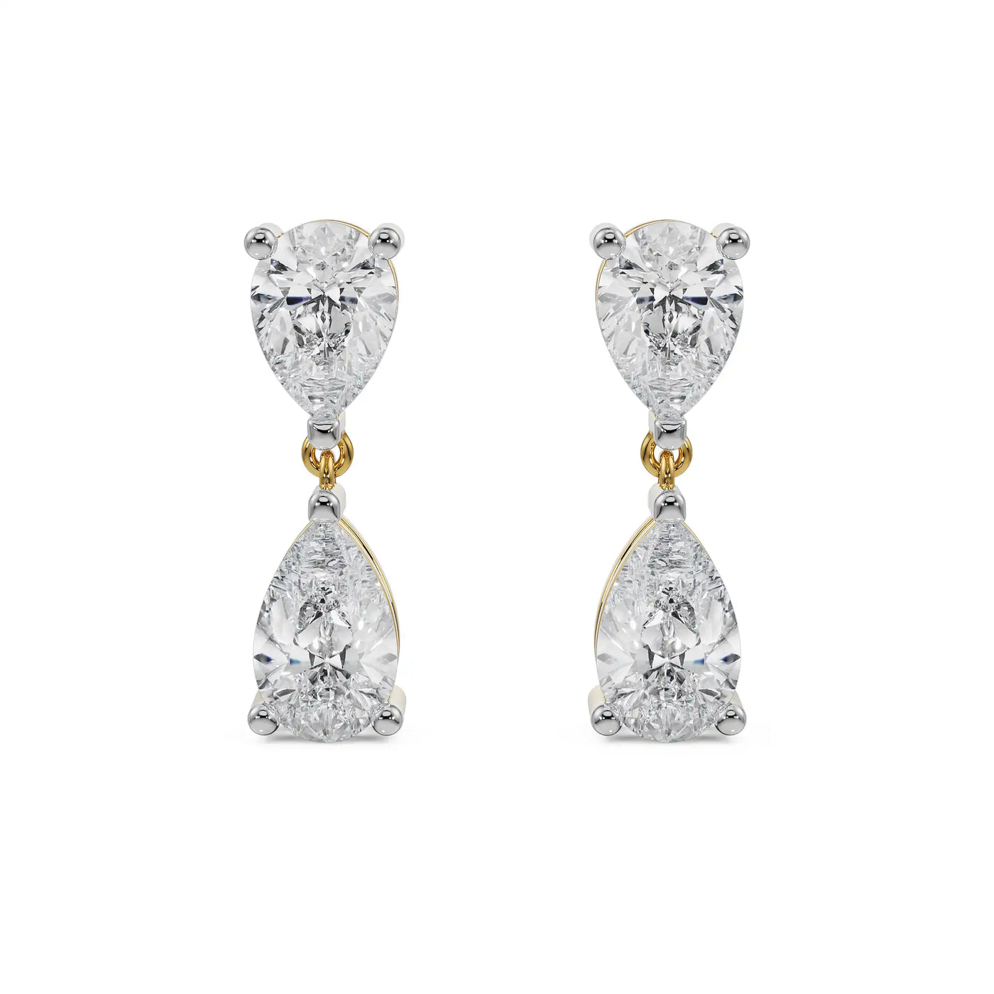 Subtle Pear Lab Grown Diamond Drops 9KT