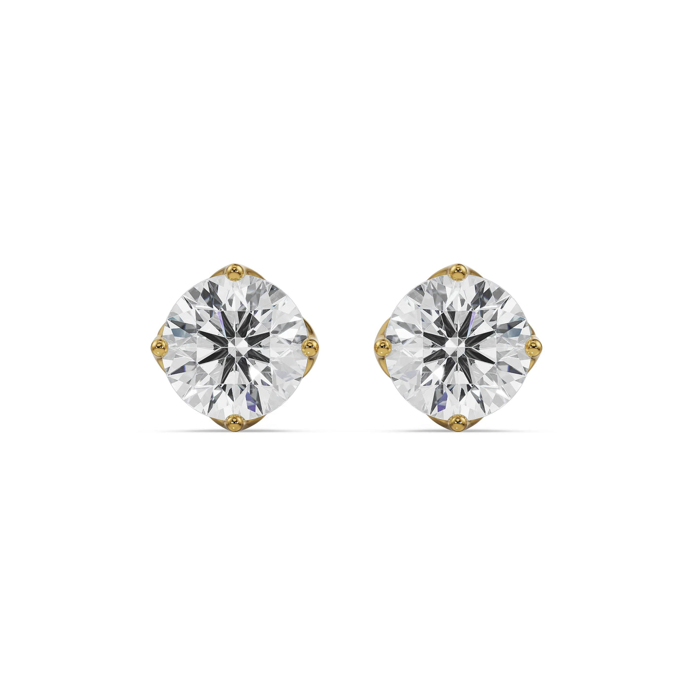 1 CT Timeless Lab Grown Diamond Solitaire Studs 9KT