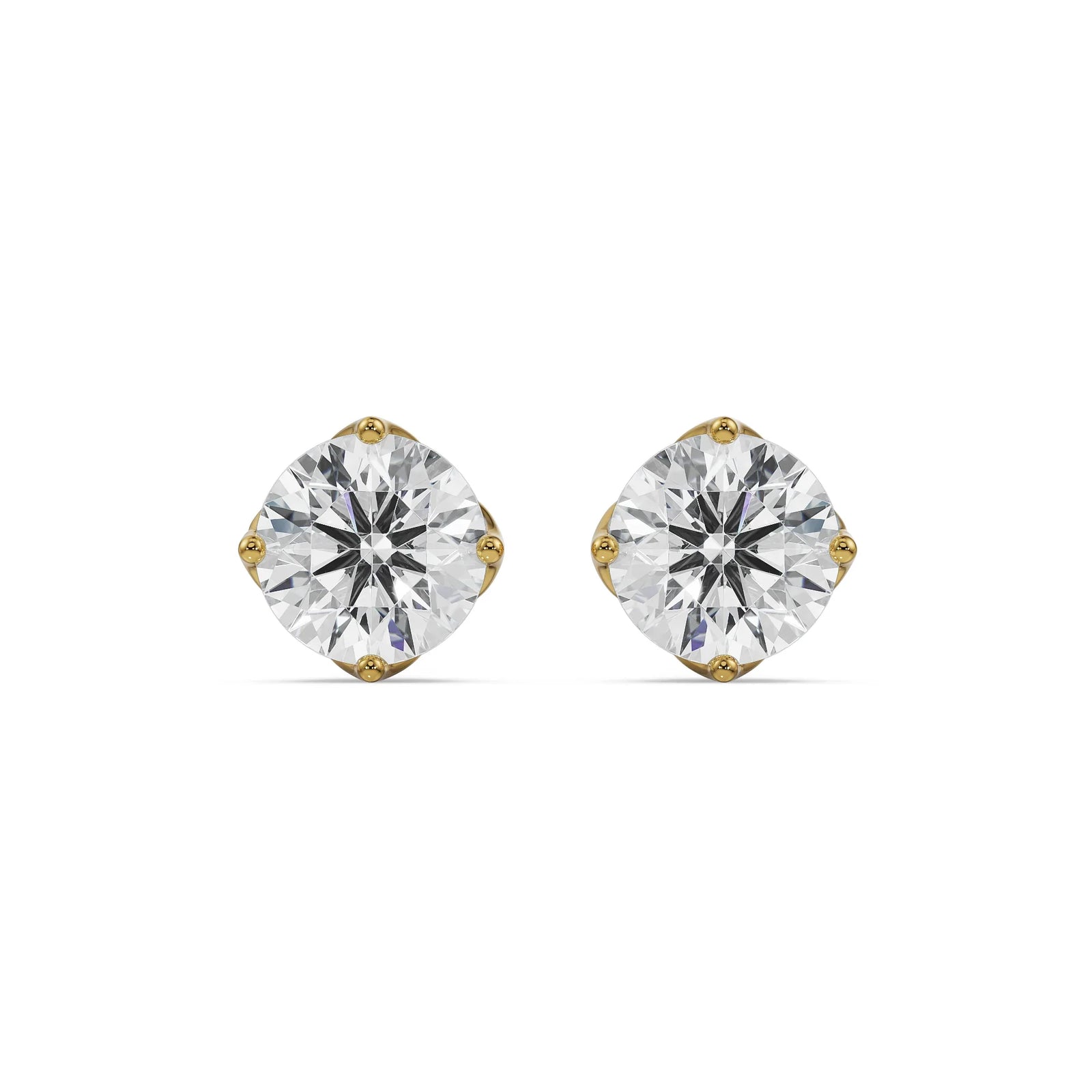 1 CT Timeless Lab Grown Diamond Solitaire Studs_in-stock