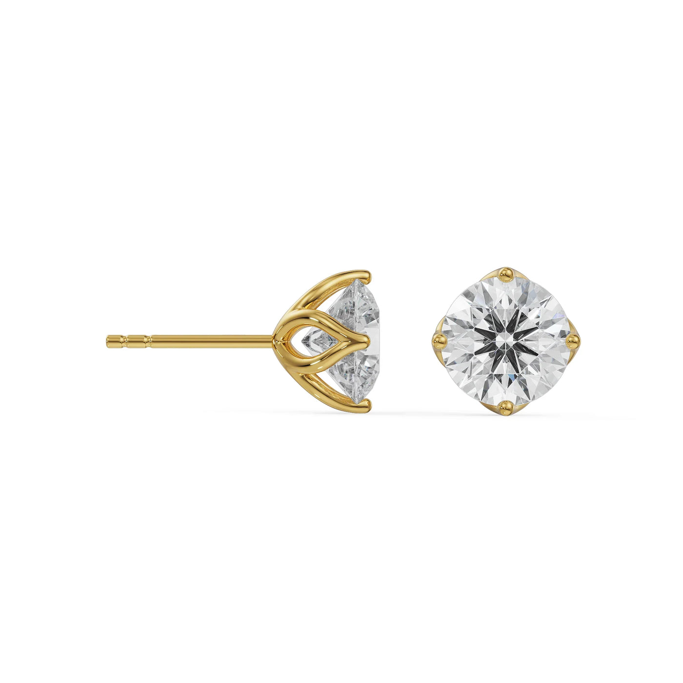 1 CT Timeless Lab Grown Diamond Solitaire Studs_in-stock