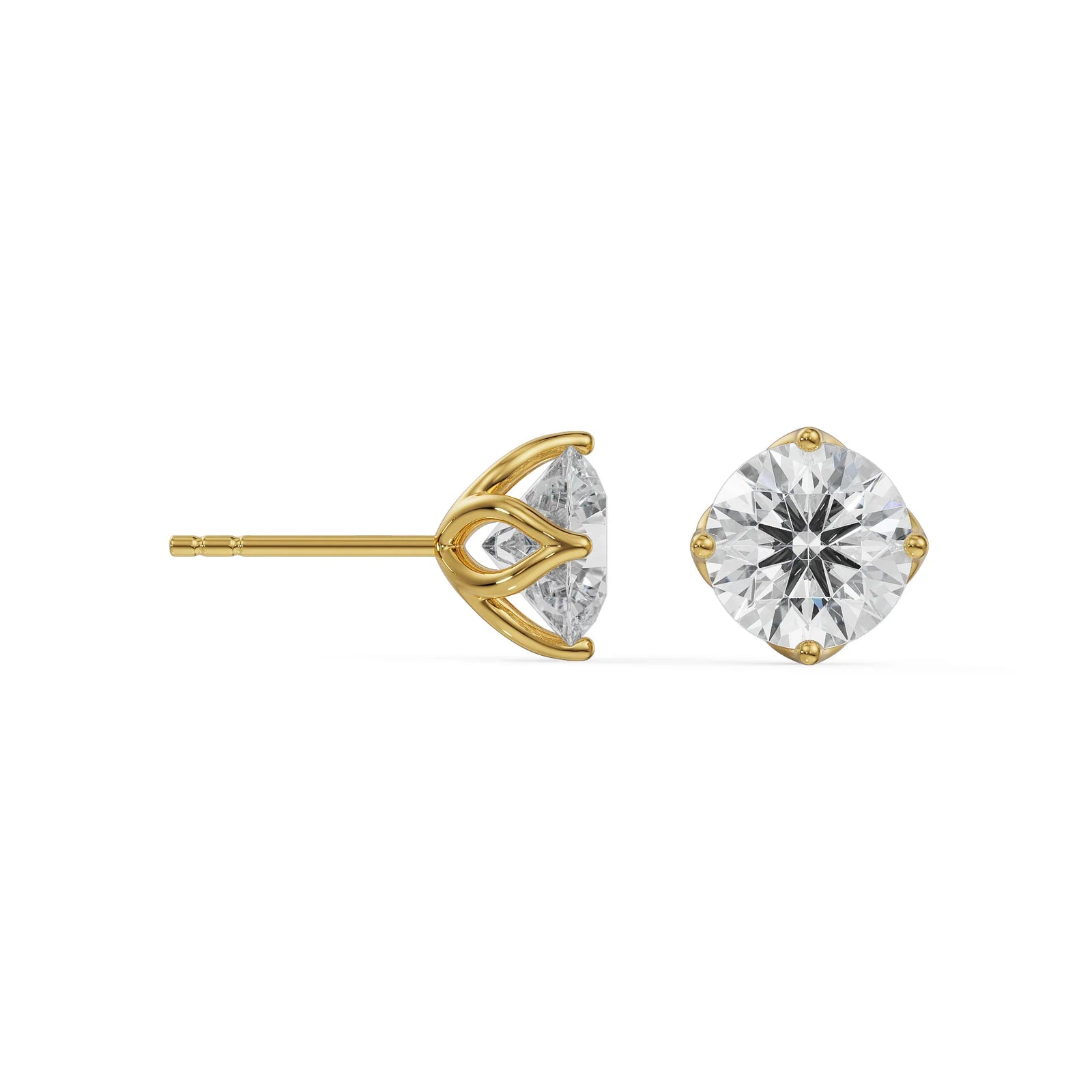 1 CT Timeless Lab Grown Diamond Solitaire Studs_in-stock