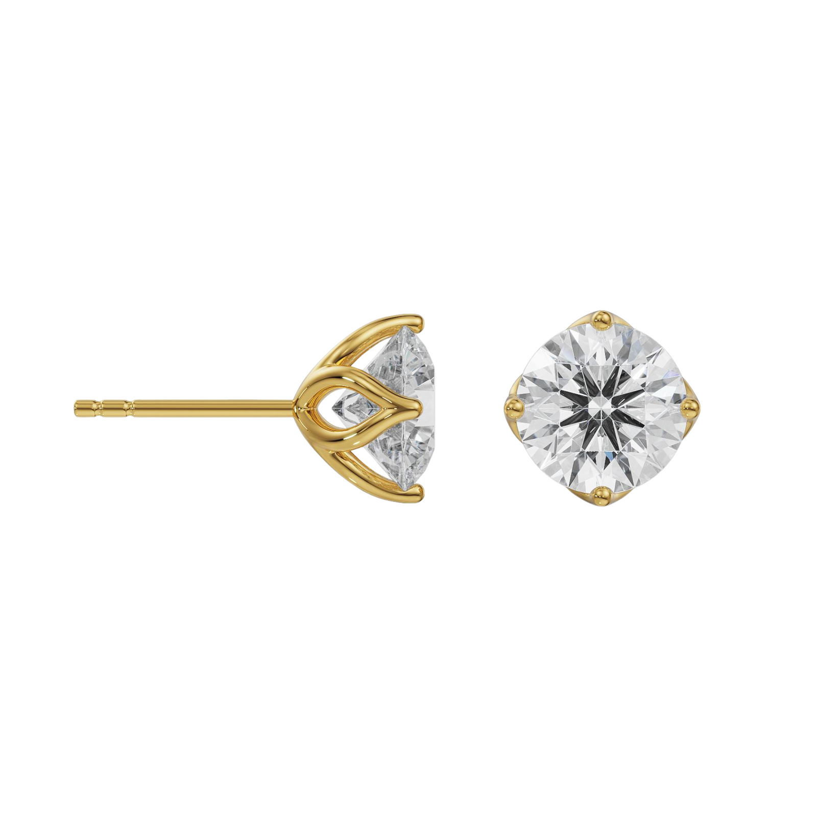 1.5 CT Timeless Solitaire Studs Prospective View