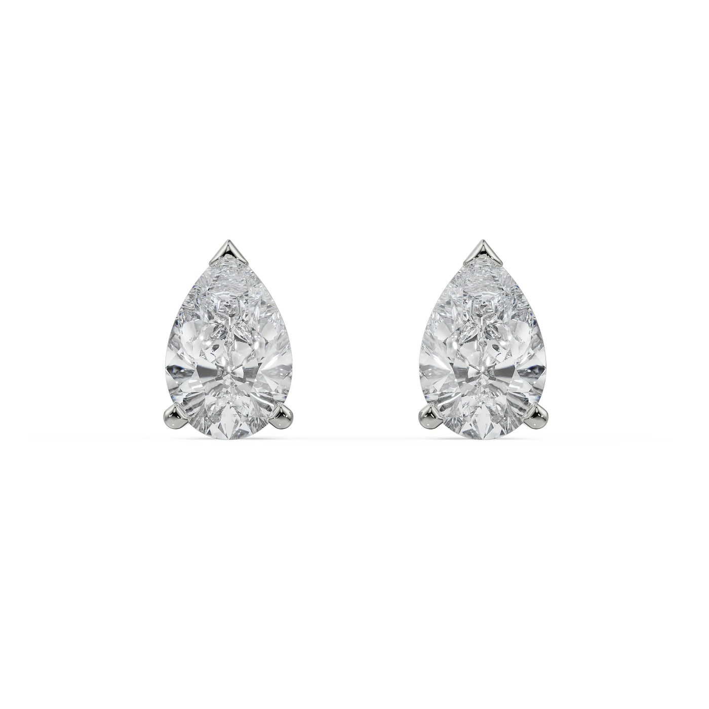 1 CT Solitaire Pear Studs_in_stock