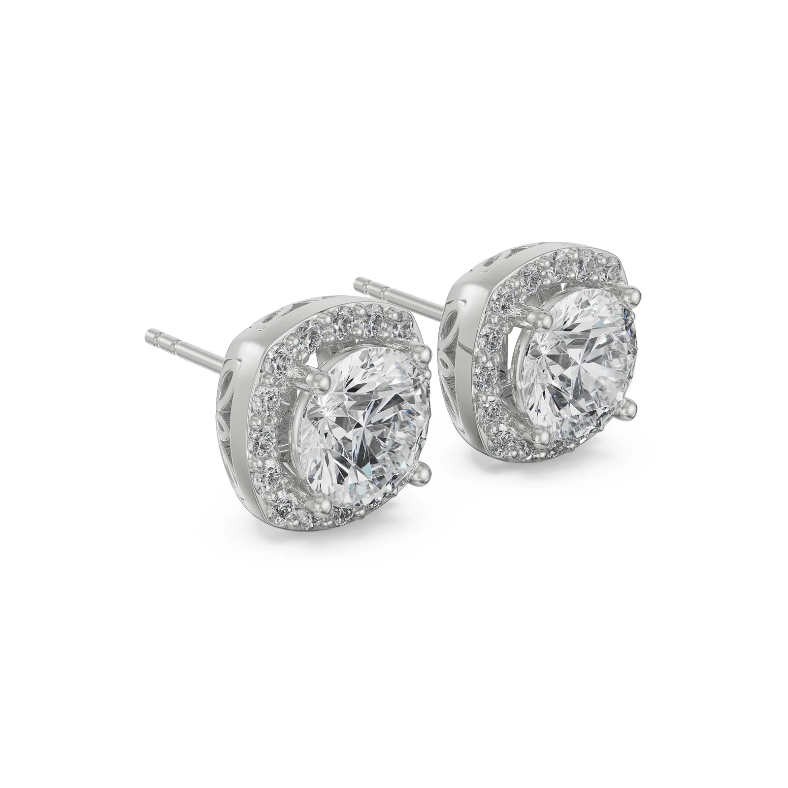 0 5 CT Halo Cushion Cut Lab Grown Diamond Studs_in-stock