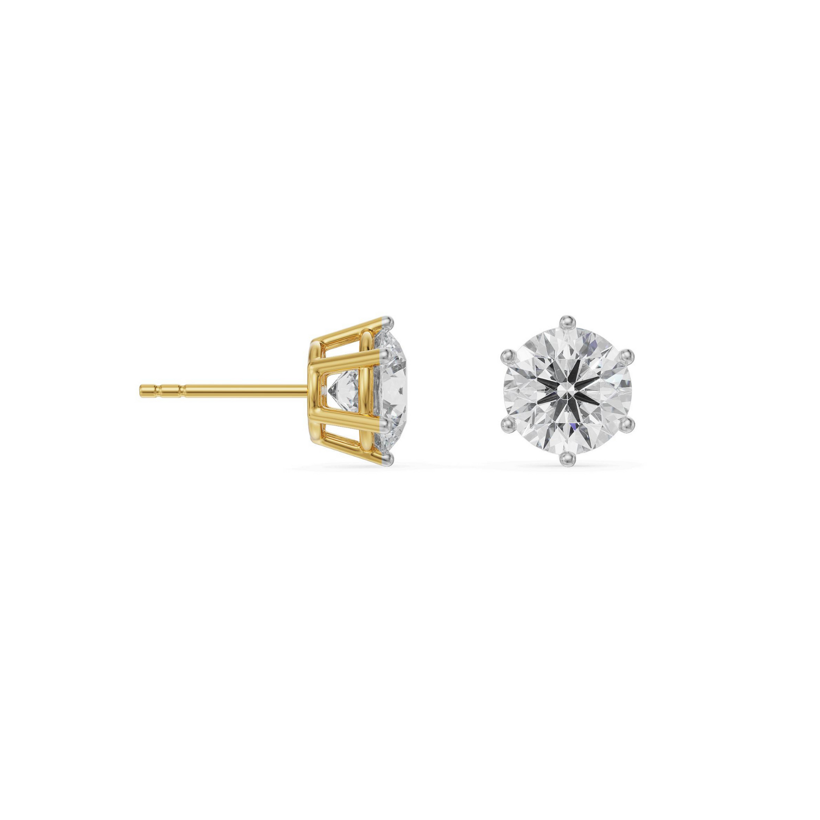 0.5 CT Versatile Solitaire Studs Prospective View