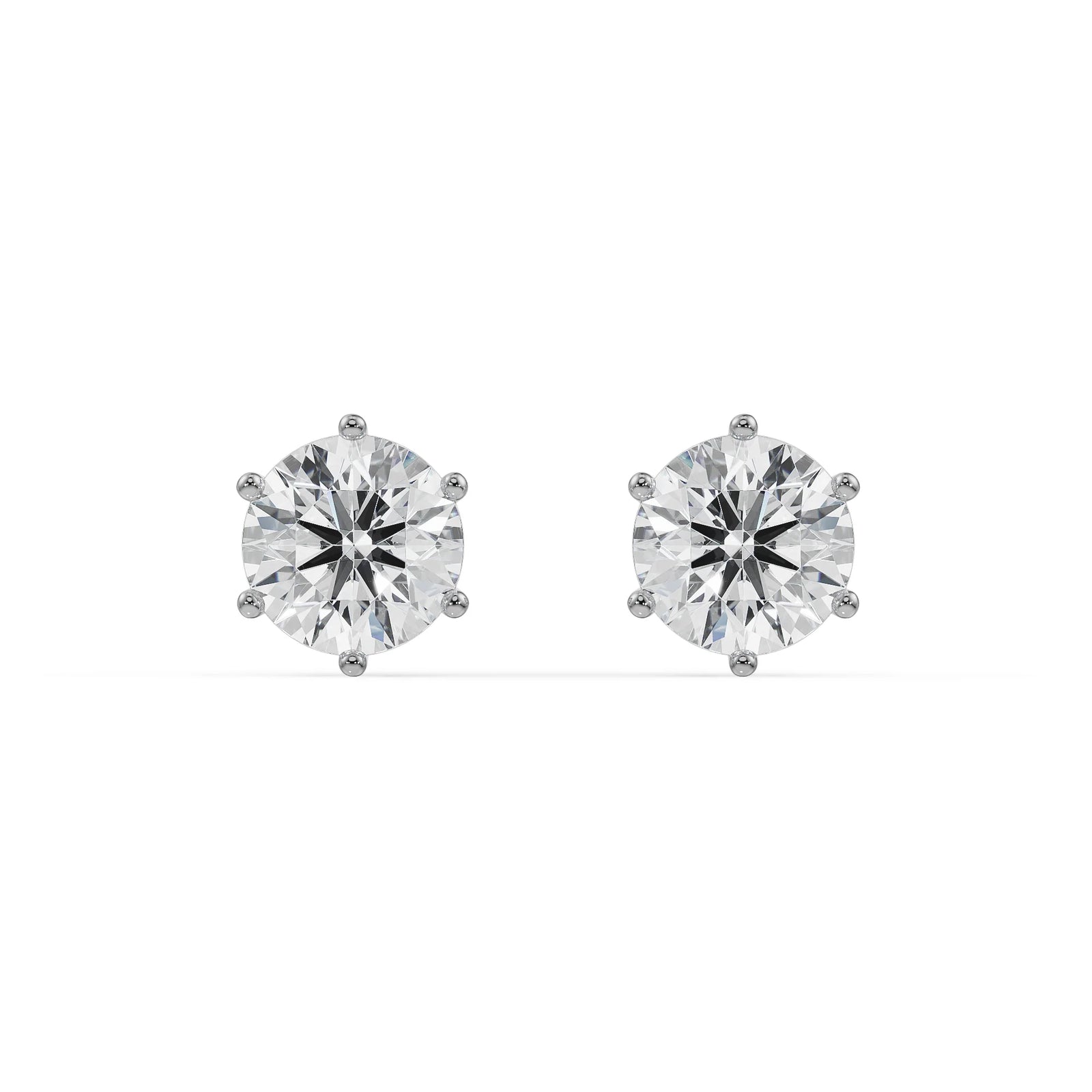 1.5 CT Versatile Solitaire Studs Front View