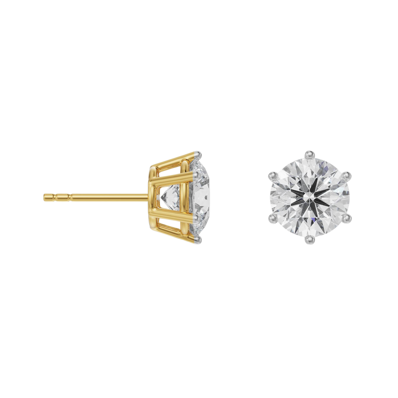 1.5 CT Versatile Solitaire Studs Prospective View