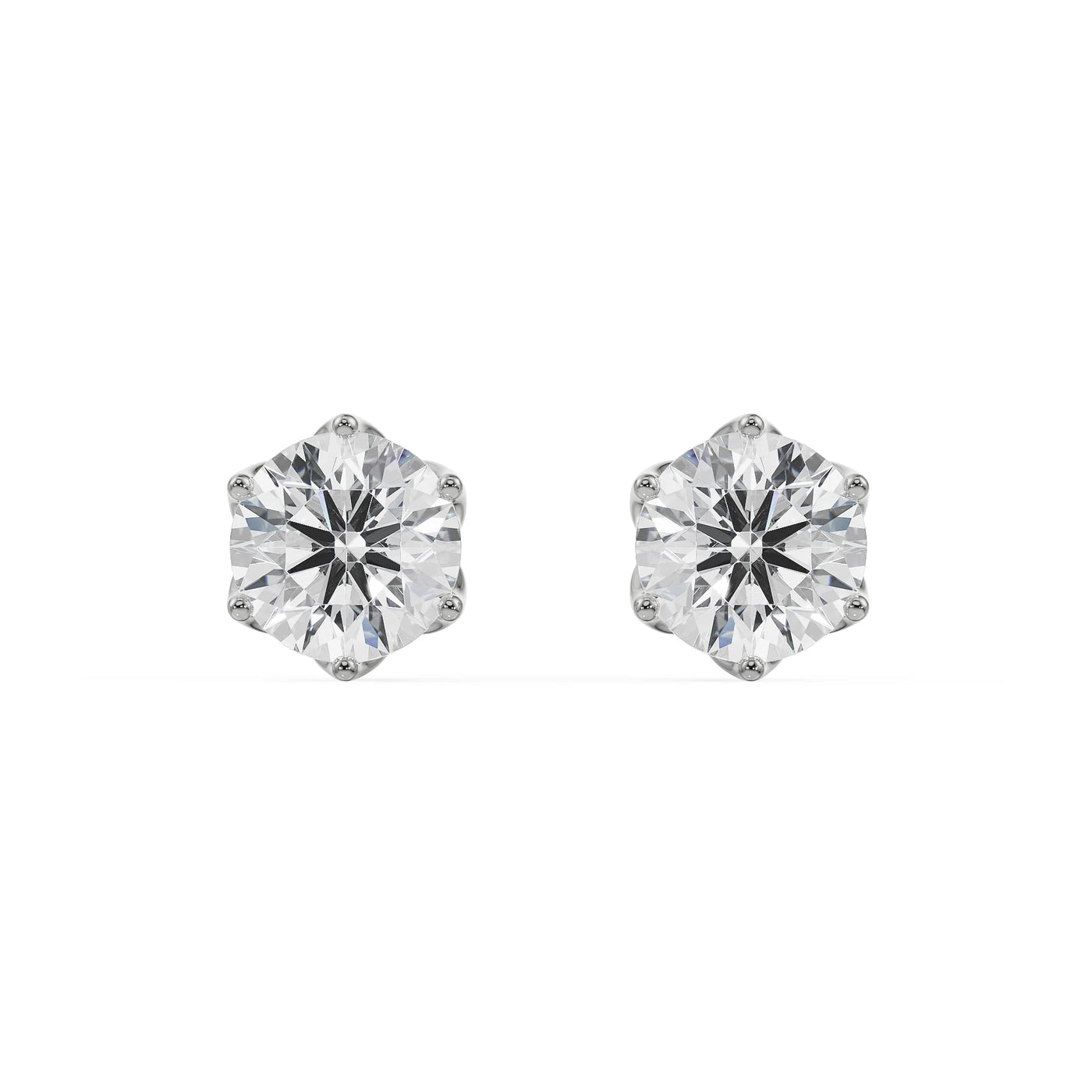0.5 CT Petal Lab Grown Diamond Solitaire Studs