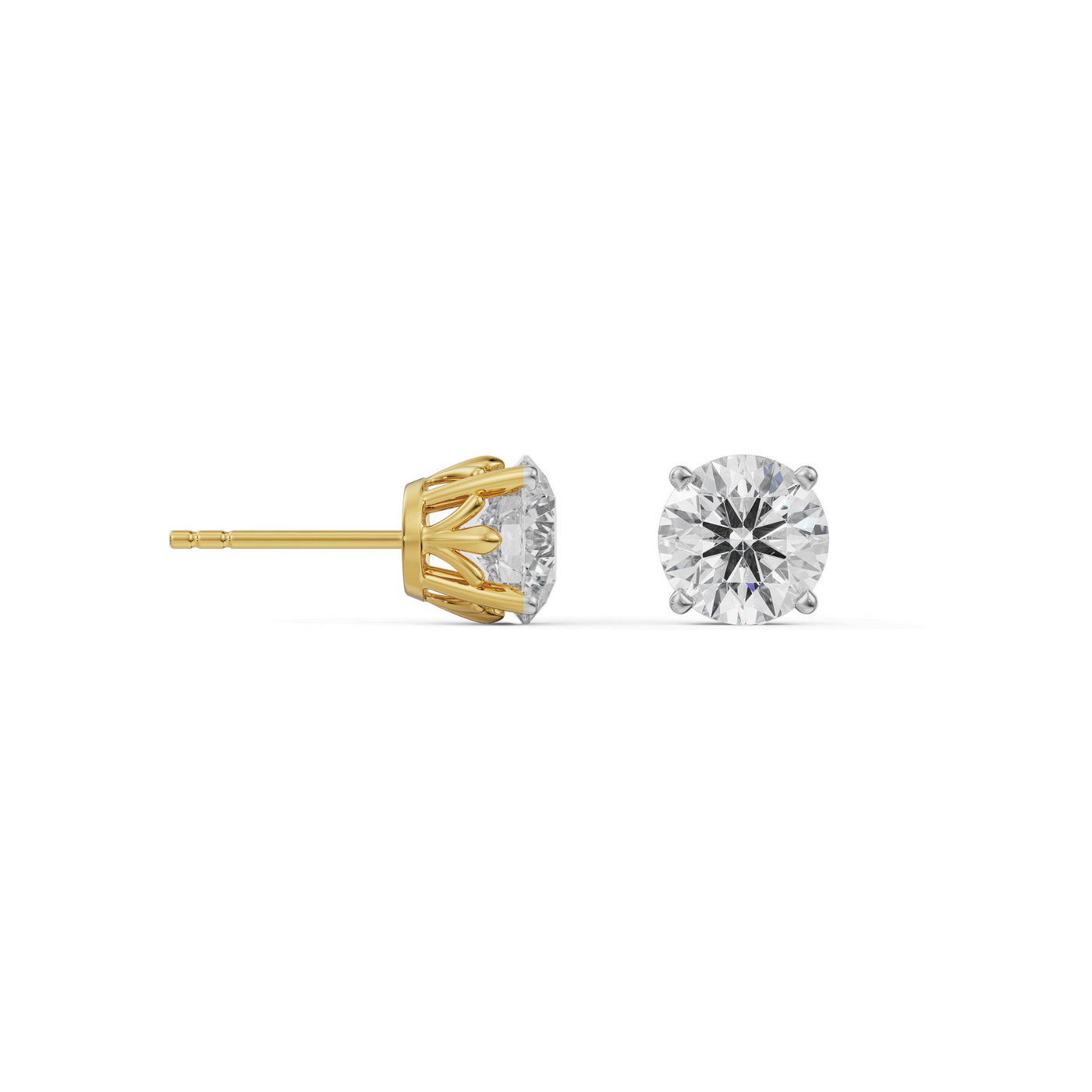 0.5 CT Classic Round Lab Diamond Studs 9KT